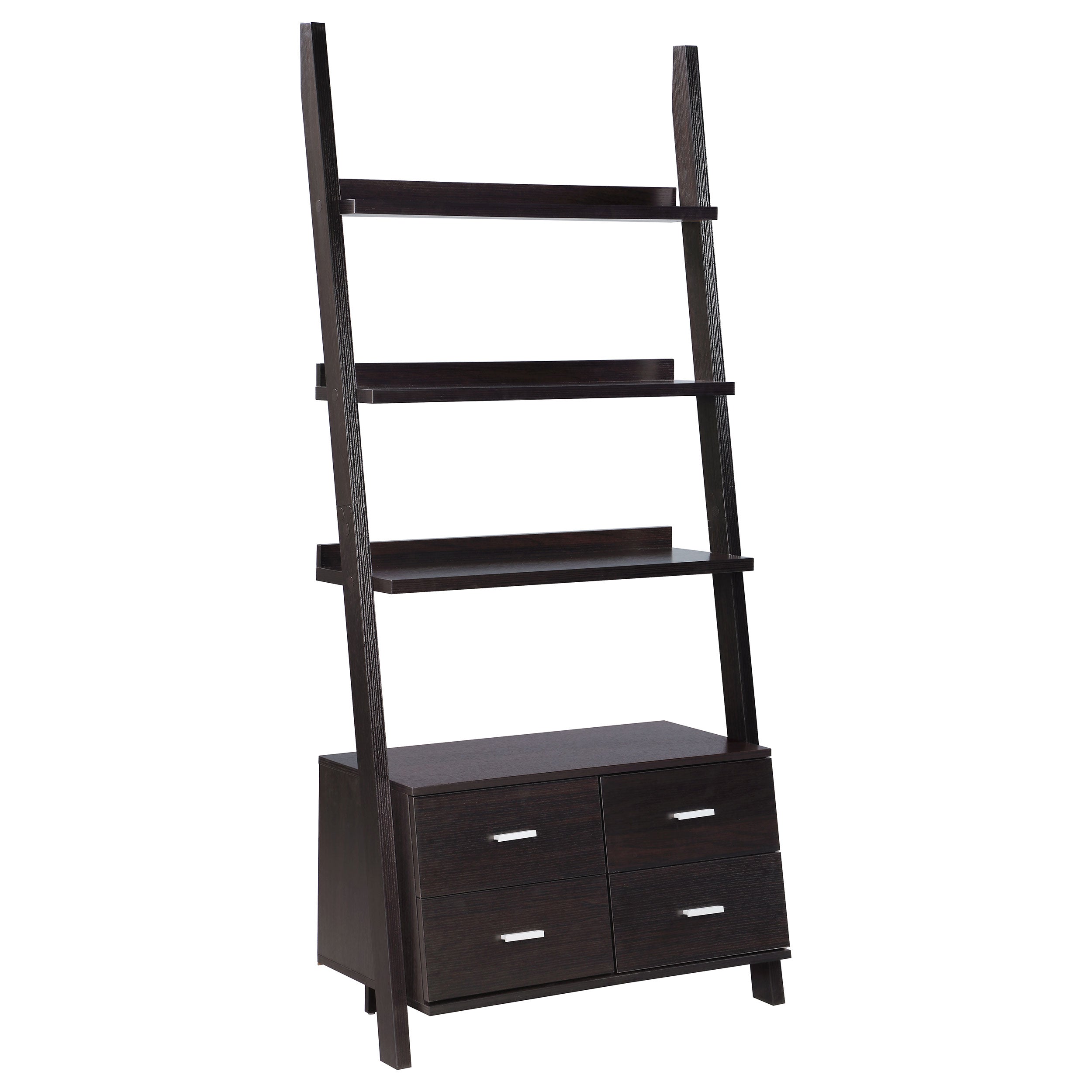 Colella 72-inch 5-shelf Storage Ladder Bookshelf Cappuccino-CoasterEveryday