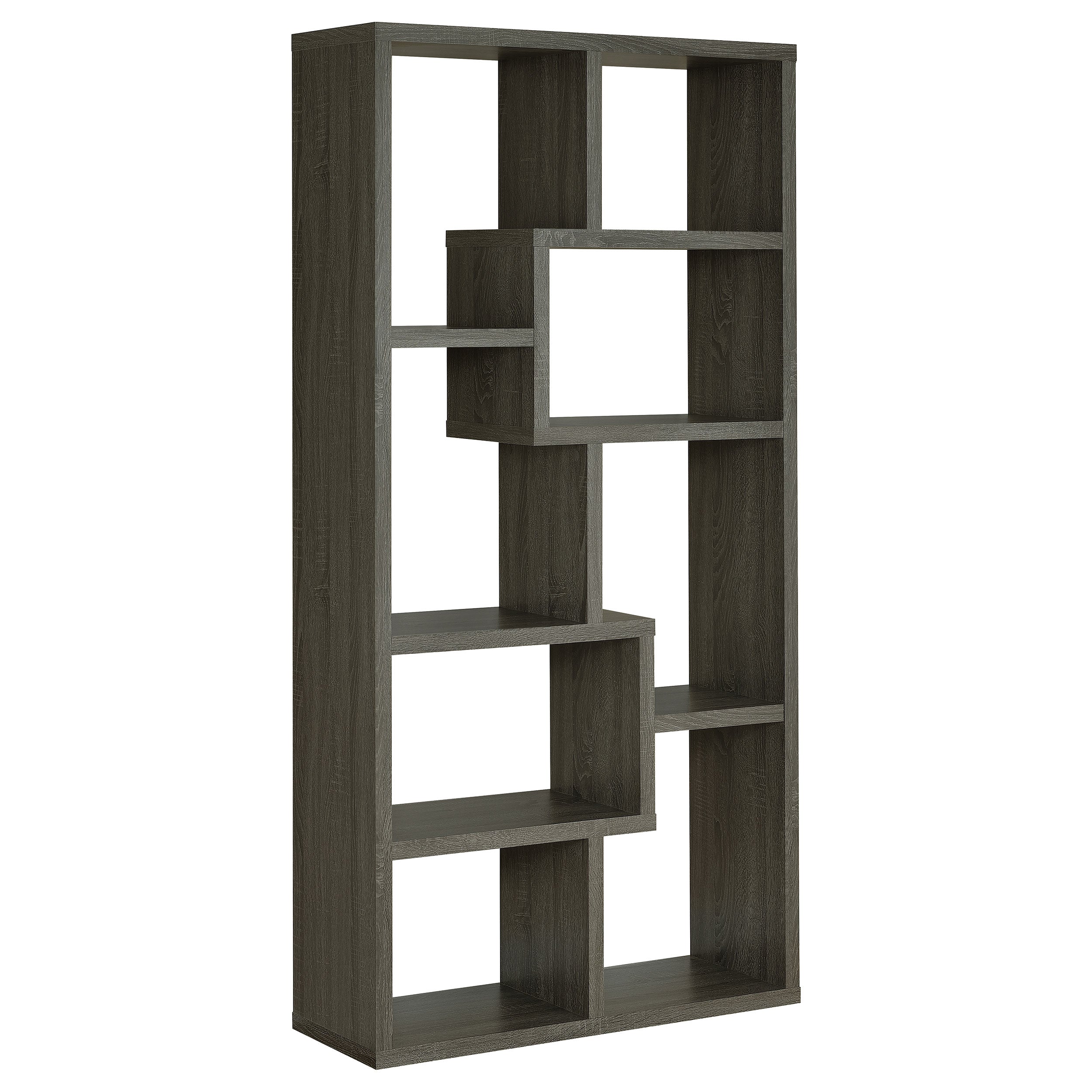 Theo 71-inch 6-shelf Bookshelf Weathered Grey-CoasterEveryday