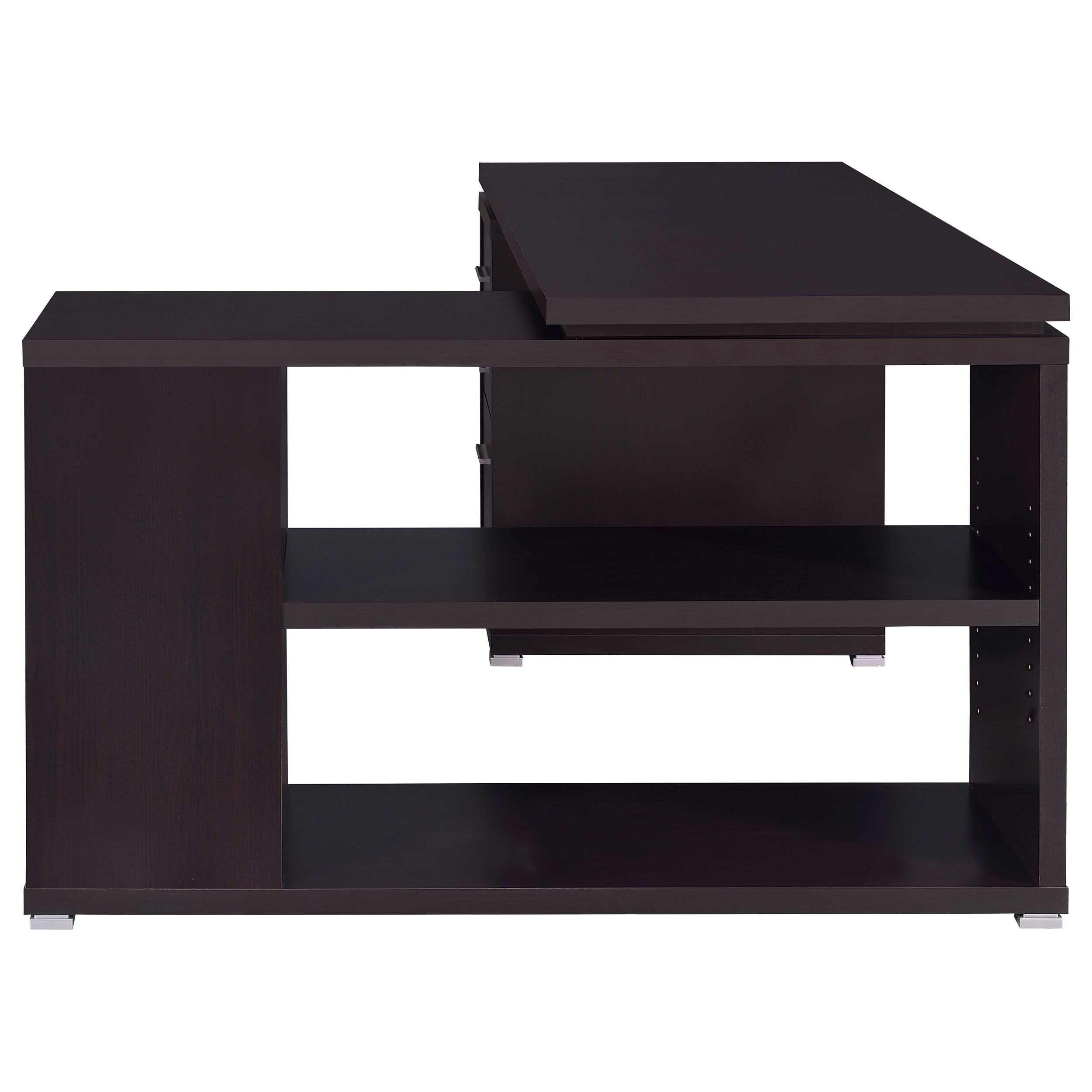 Yvette 60-inch 3-drawer L-Shape Computer Desk Cappuccino-CoasterEveryday
