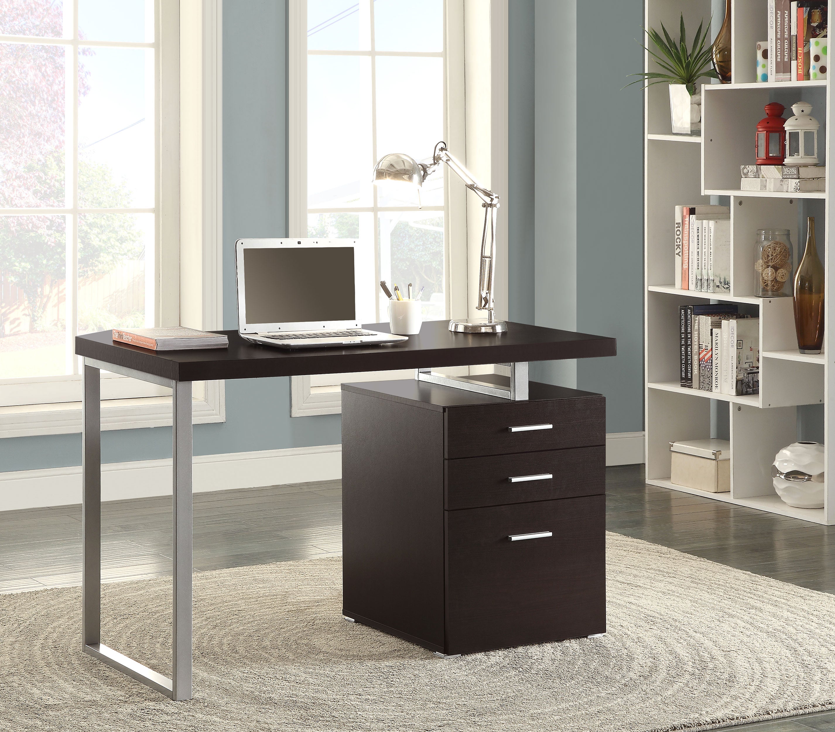 Brennan 47-inch 3-drawer Office Computer Desk Cappuccino-CoasterEveryday