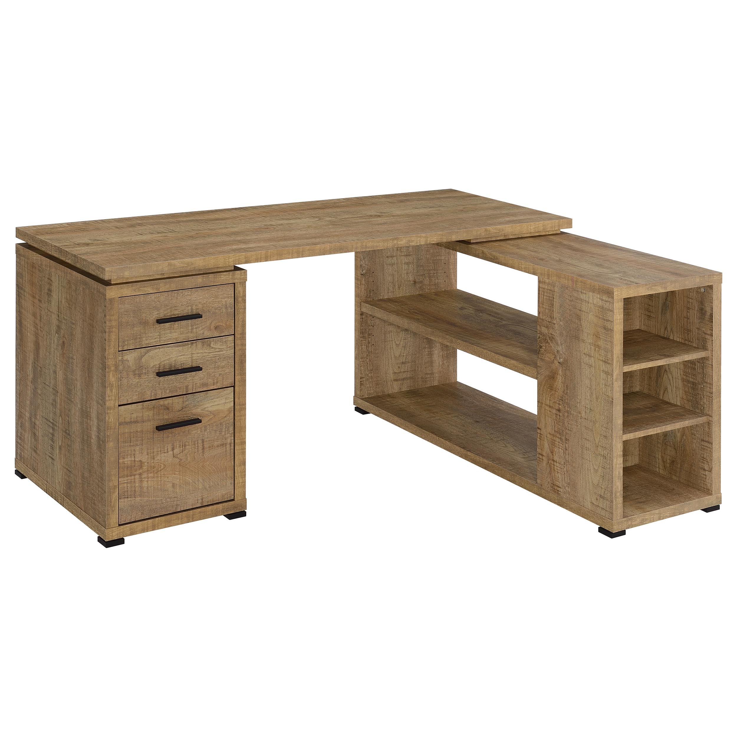 Yvette 60-inch 3-drawer L-Shape Computer Desk Mango-