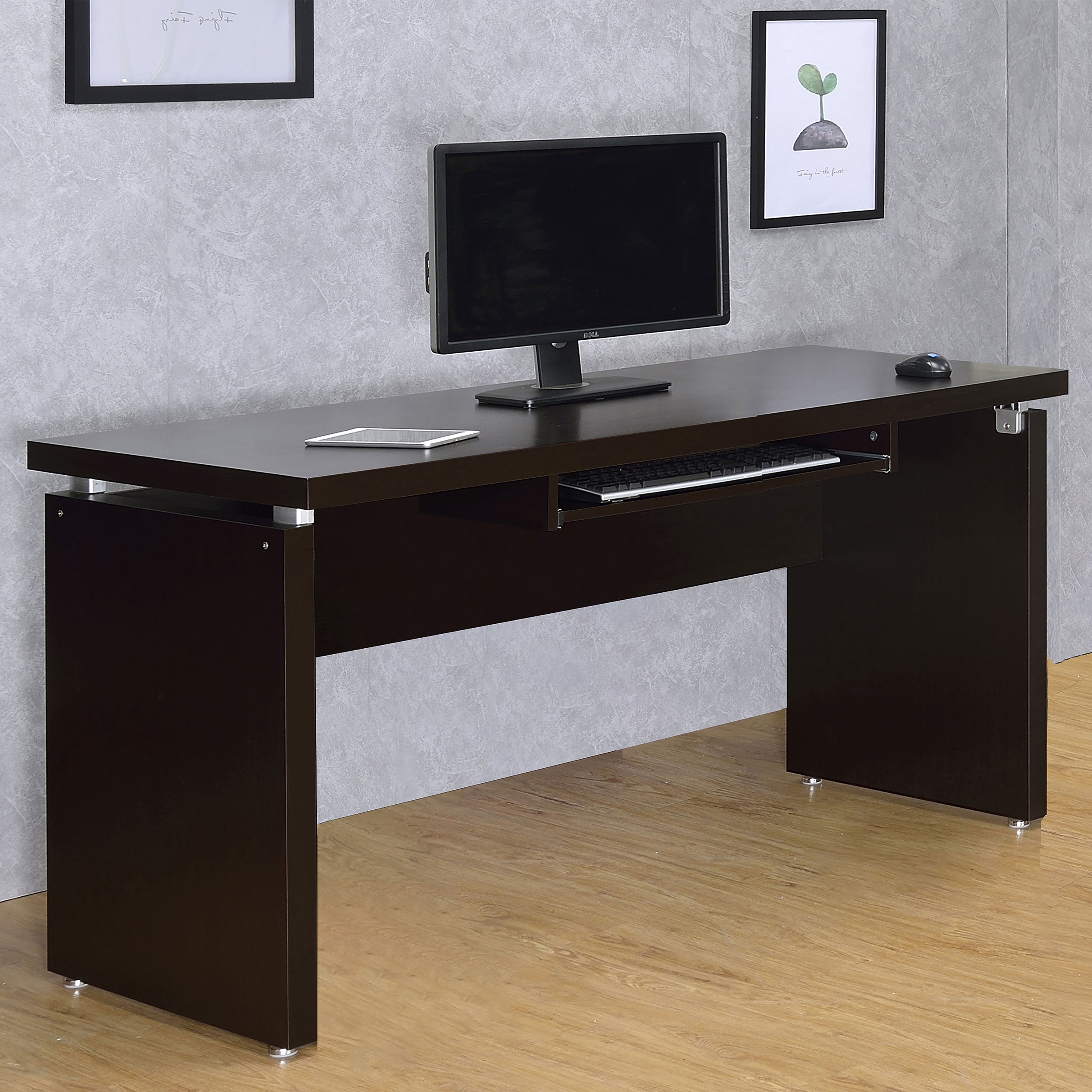 Skylar 55-inch Computer Desk with Keyboard Drawer Cappuccino-CoasterEveryday