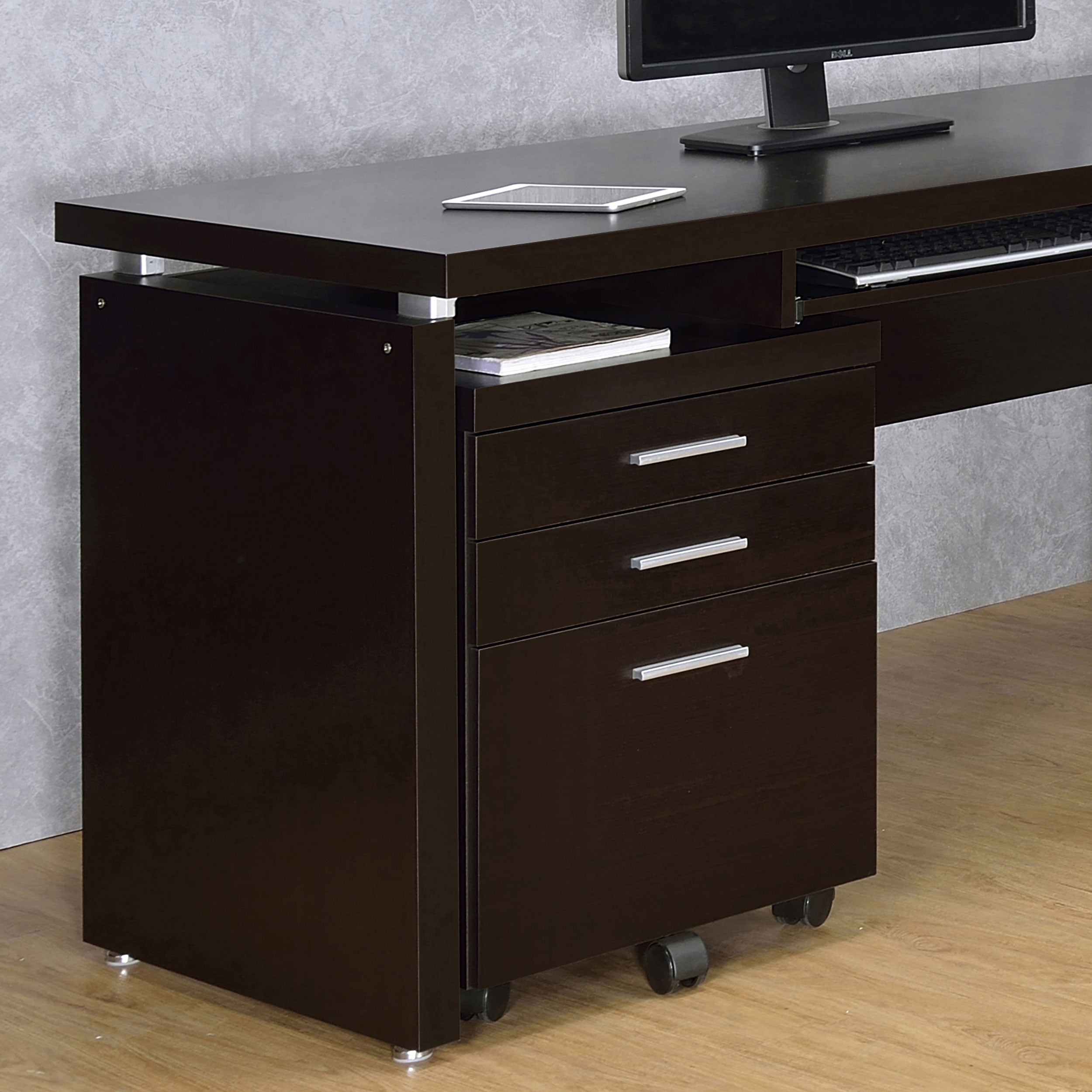 Skylar 3-drawer Home Office Mobile File Cabinet Cappuccino-CoasterEveryday