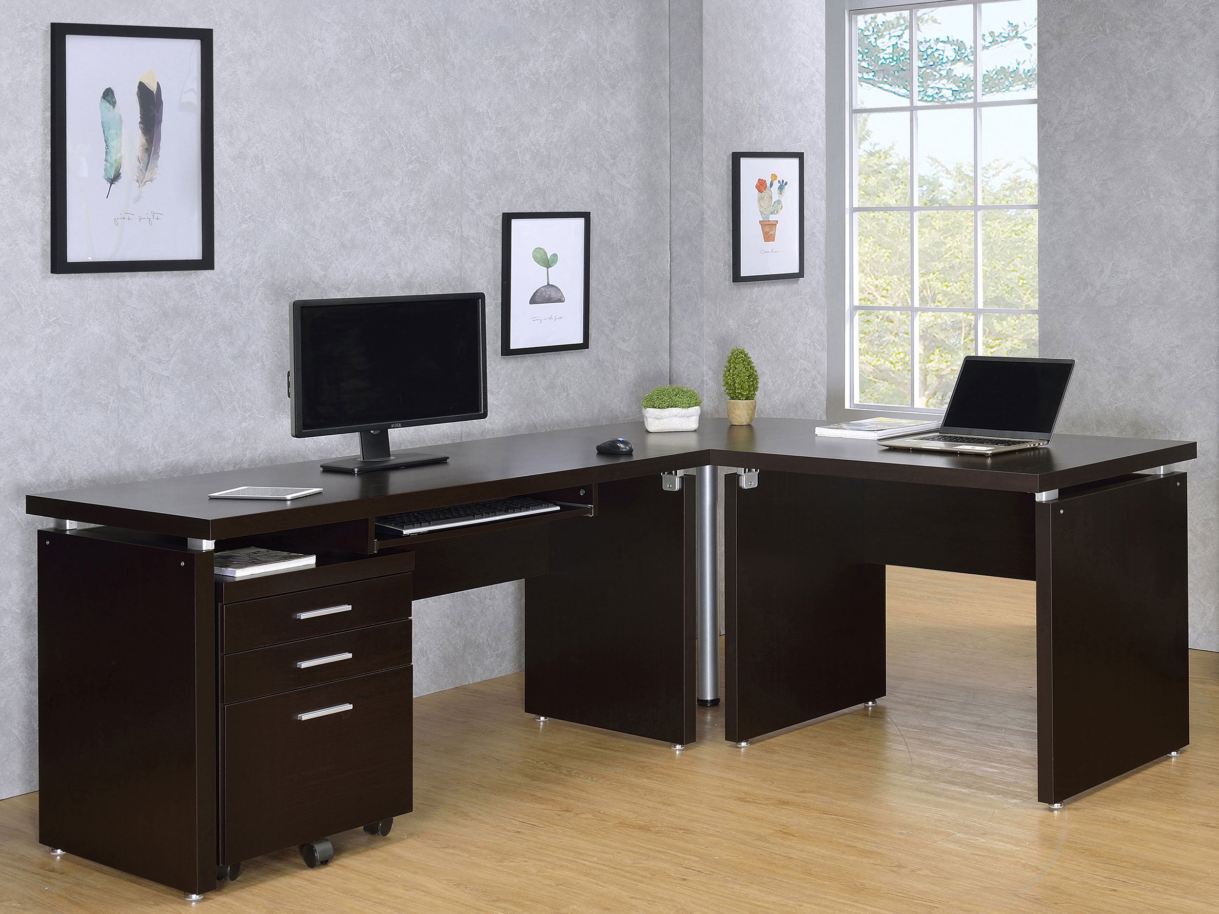 Skylar 3-drawer Home Office Mobile File Cabinet Cappuccino-CoasterEveryday