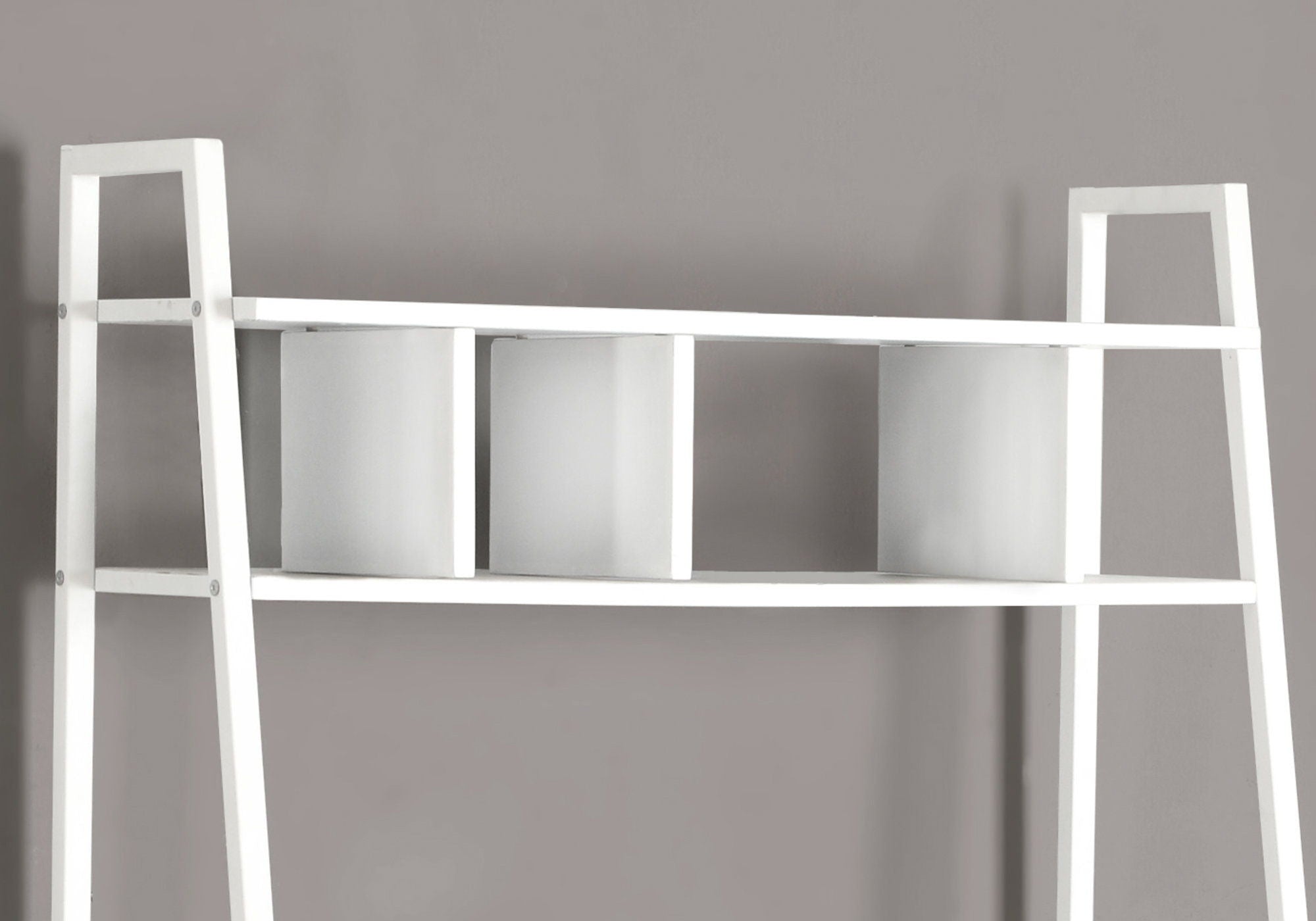 Computer Desk For Home Office, Laptop, Leaning, Storage Shelves, Contemporary & Modern - White - Best Buy Furniture