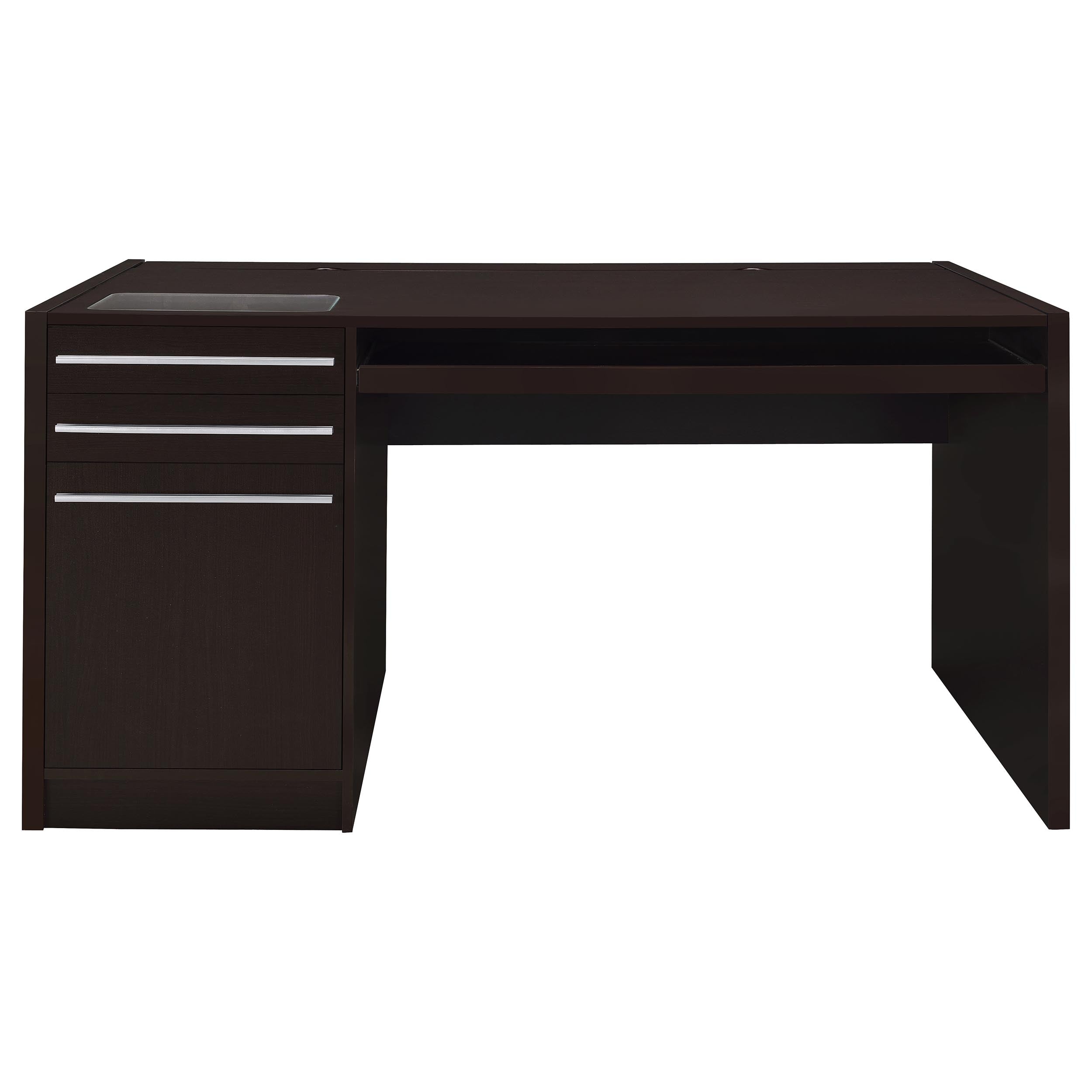 Halston 60-inch 3-drawer Office Computer Desk Cappuccino-CoasterEveryday