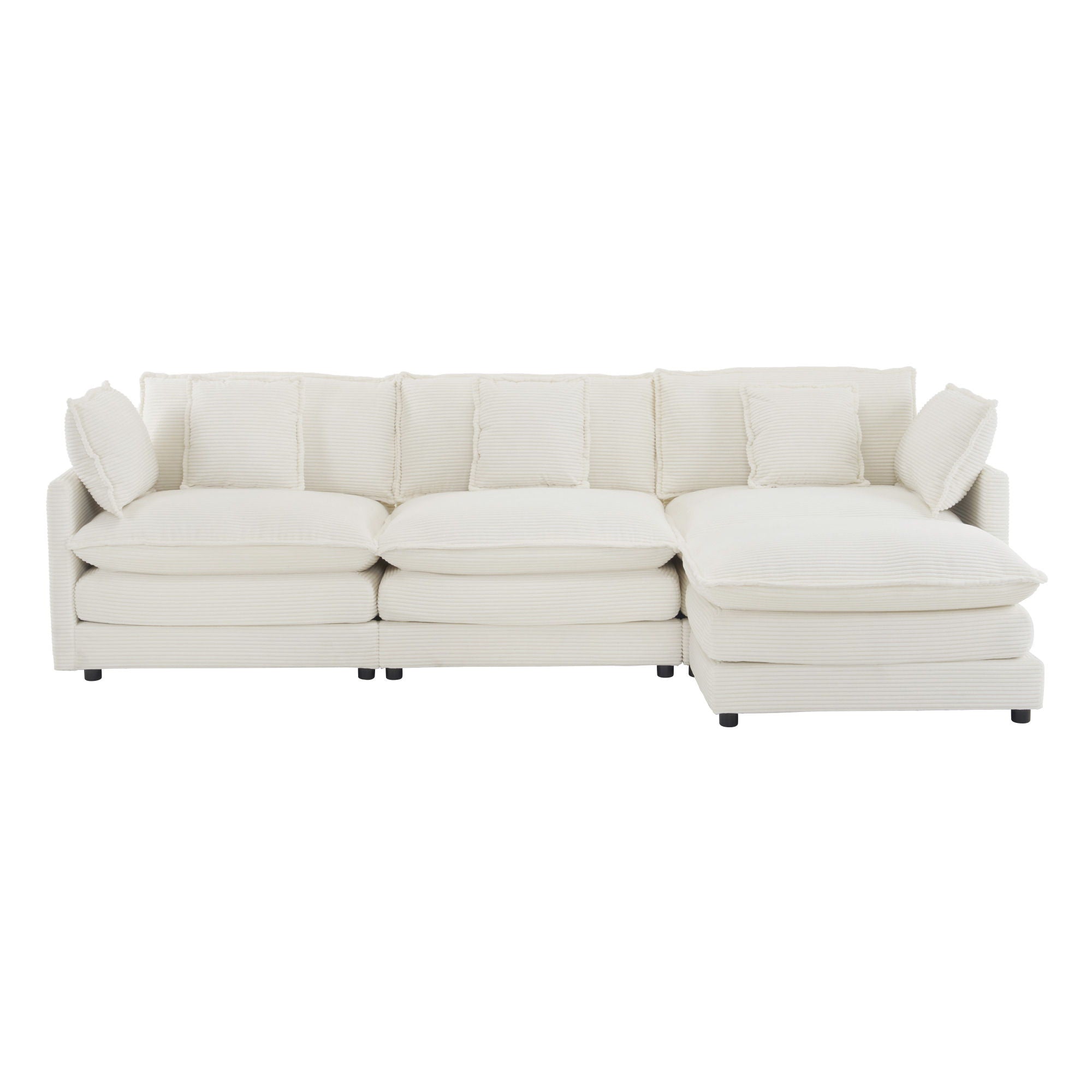 Modern Modular Sectional Sofa With Side Storage Pockets For Living Room