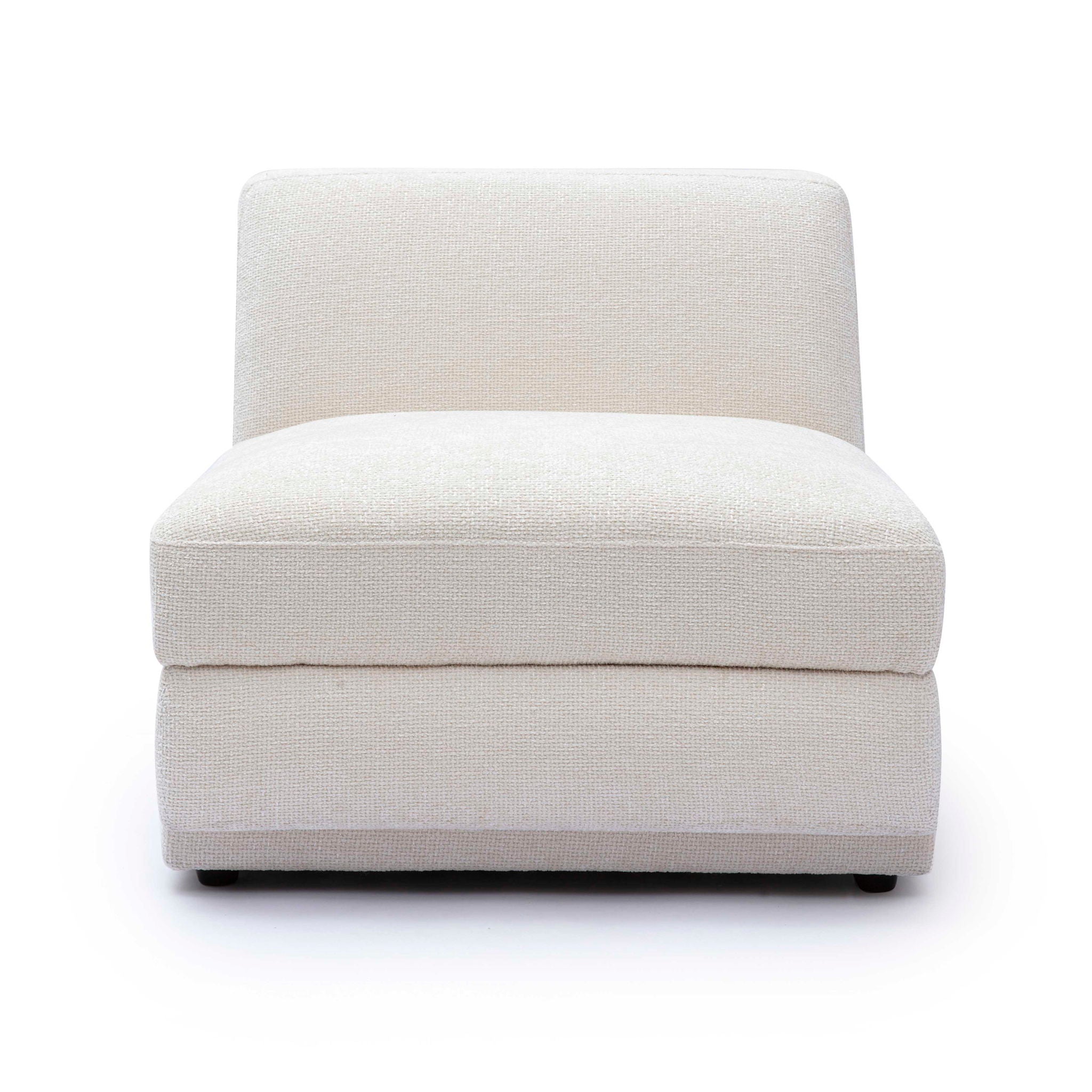 Perry - Modular Armless Chair - Cream