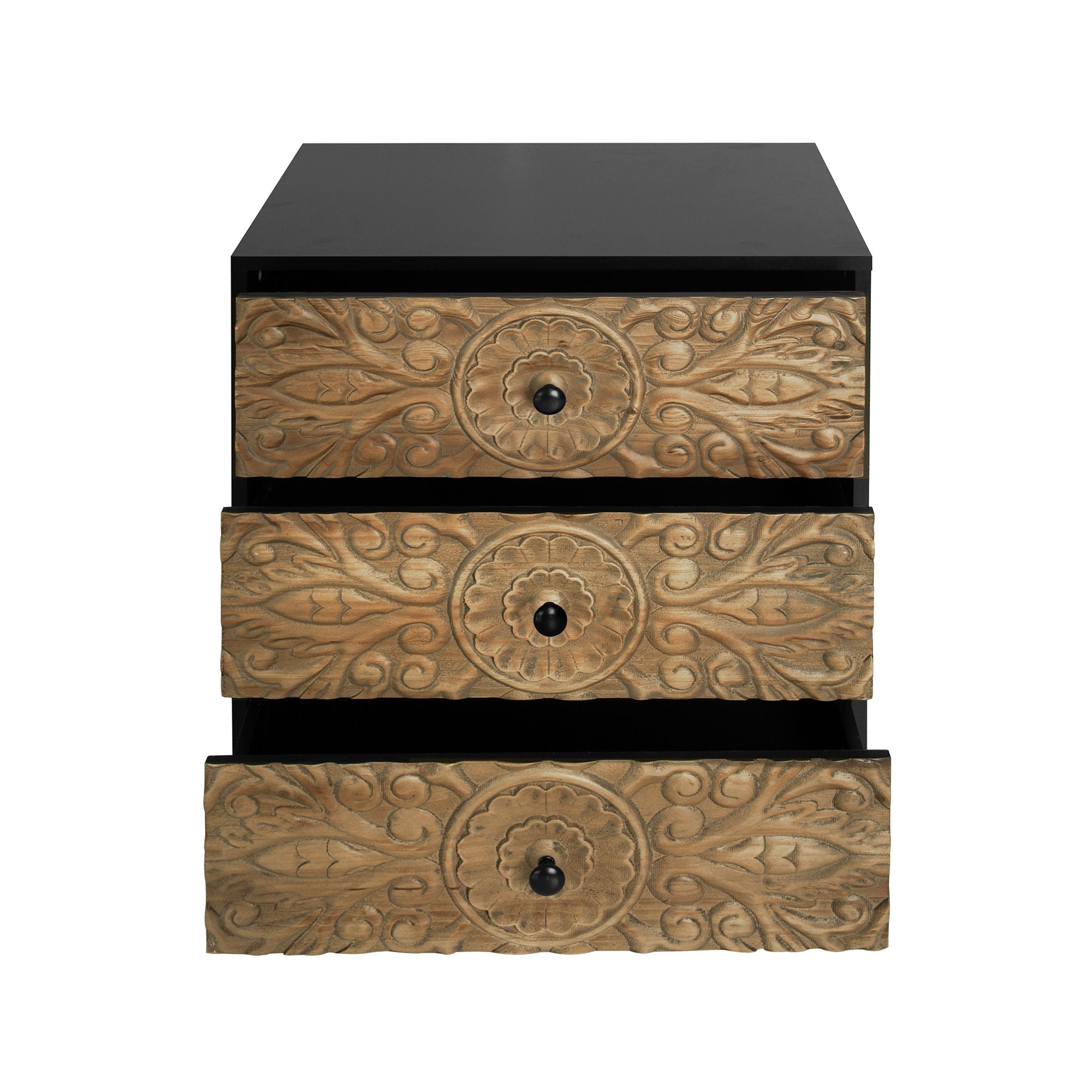 3 Drawer Cabinet, Suitable For Bedroom - Black - Best Buy Furniture