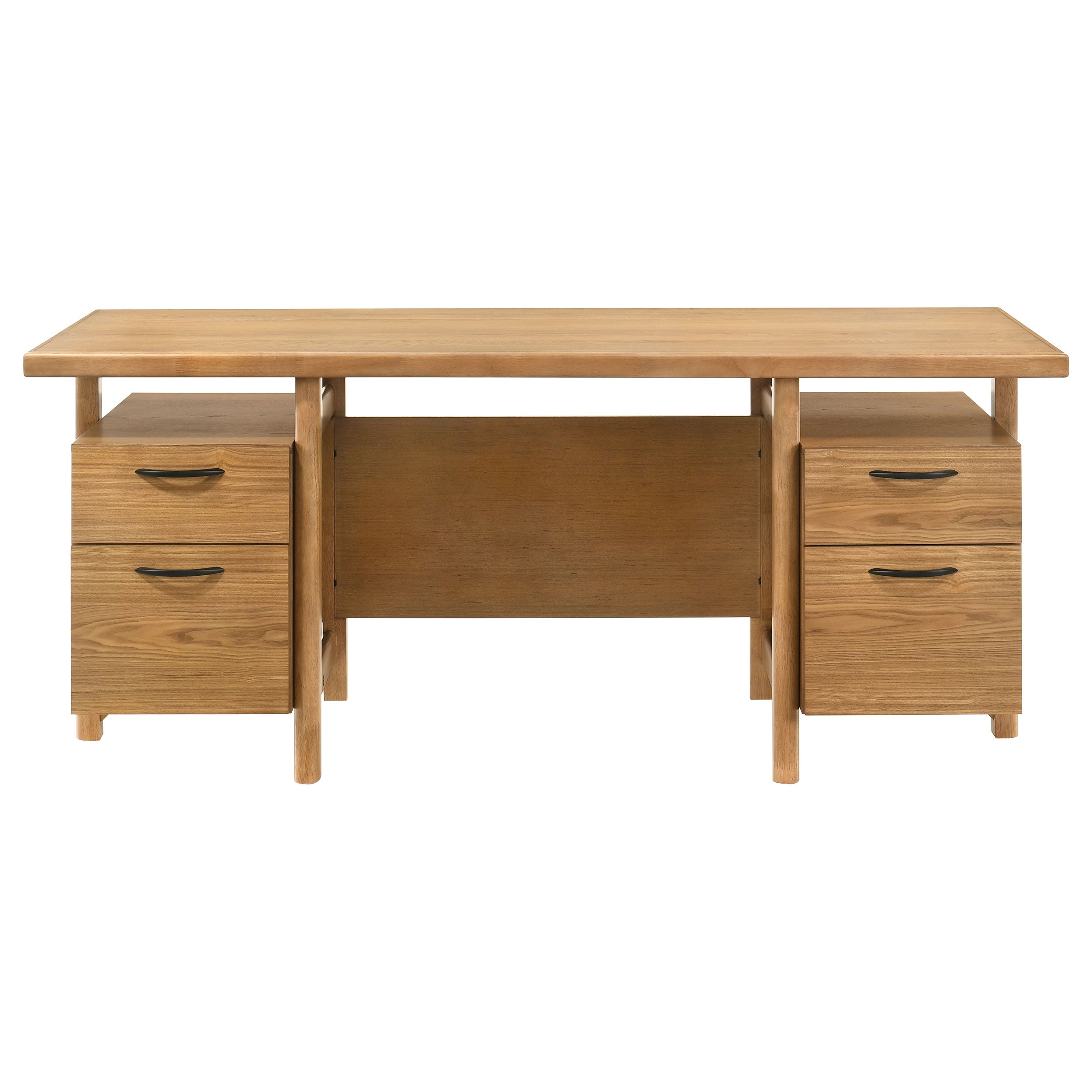 Roldan 69-inch 4-drawer Computer Desk with File Drawer Light Ash-