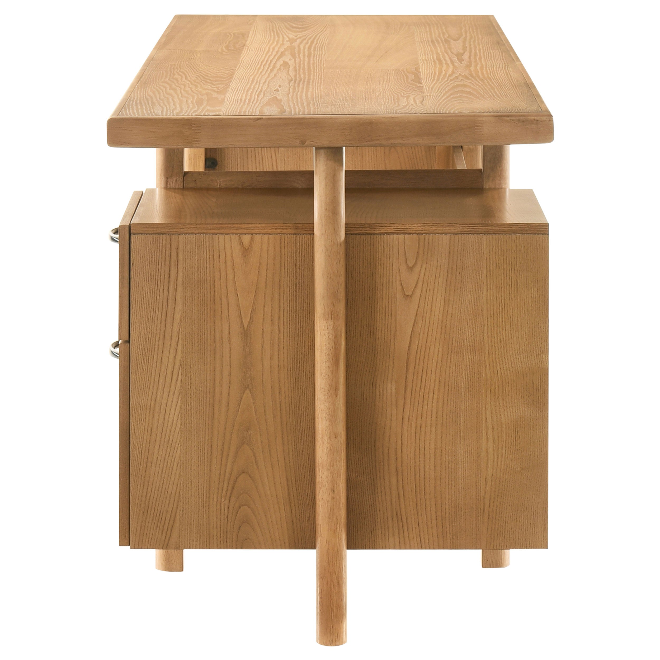 Roldan 69-inch 4-drawer Computer Desk with File Drawer Light Ash-