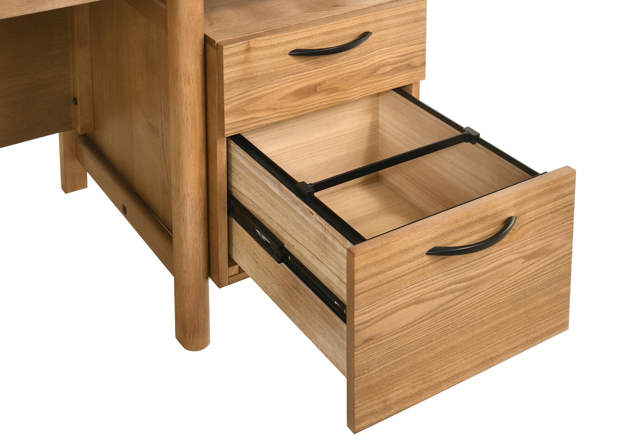 Roldan 69-inch 4-drawer Computer Desk with File Drawer Light Ash-