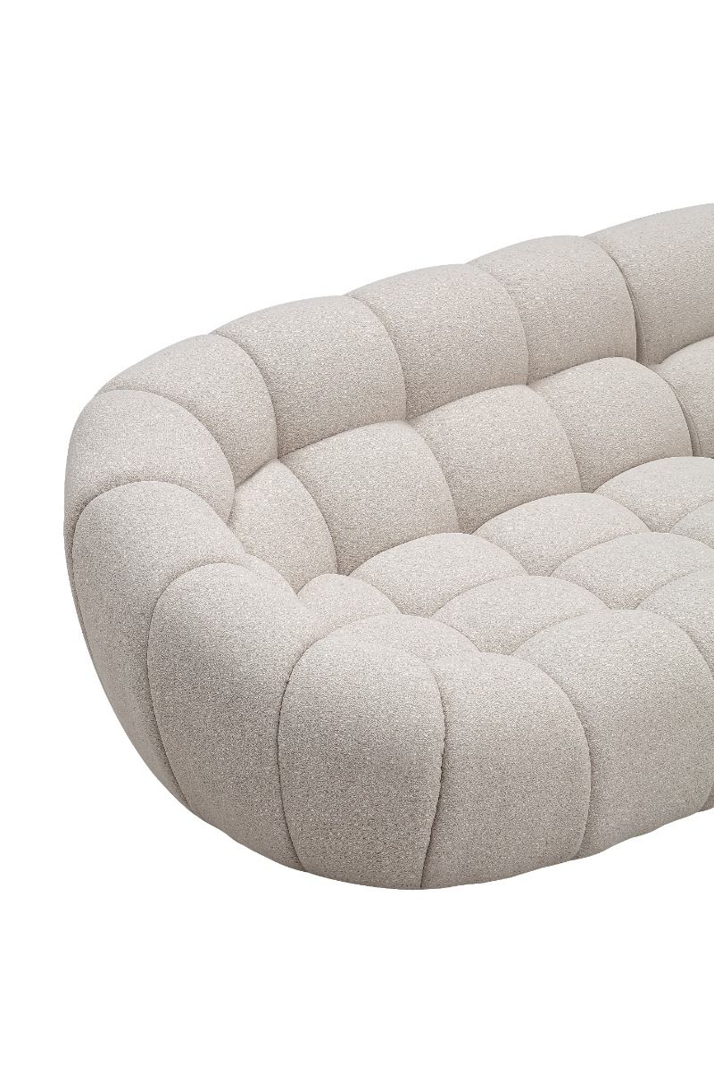 Divani Casa Yolonda - Modern Beige Curved Bubble Sectional Sofa
