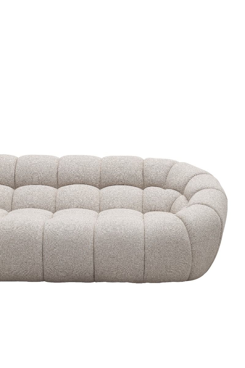 Divani Casa Yolonda - Modern Beige Curved Bubble Sectional Sofa