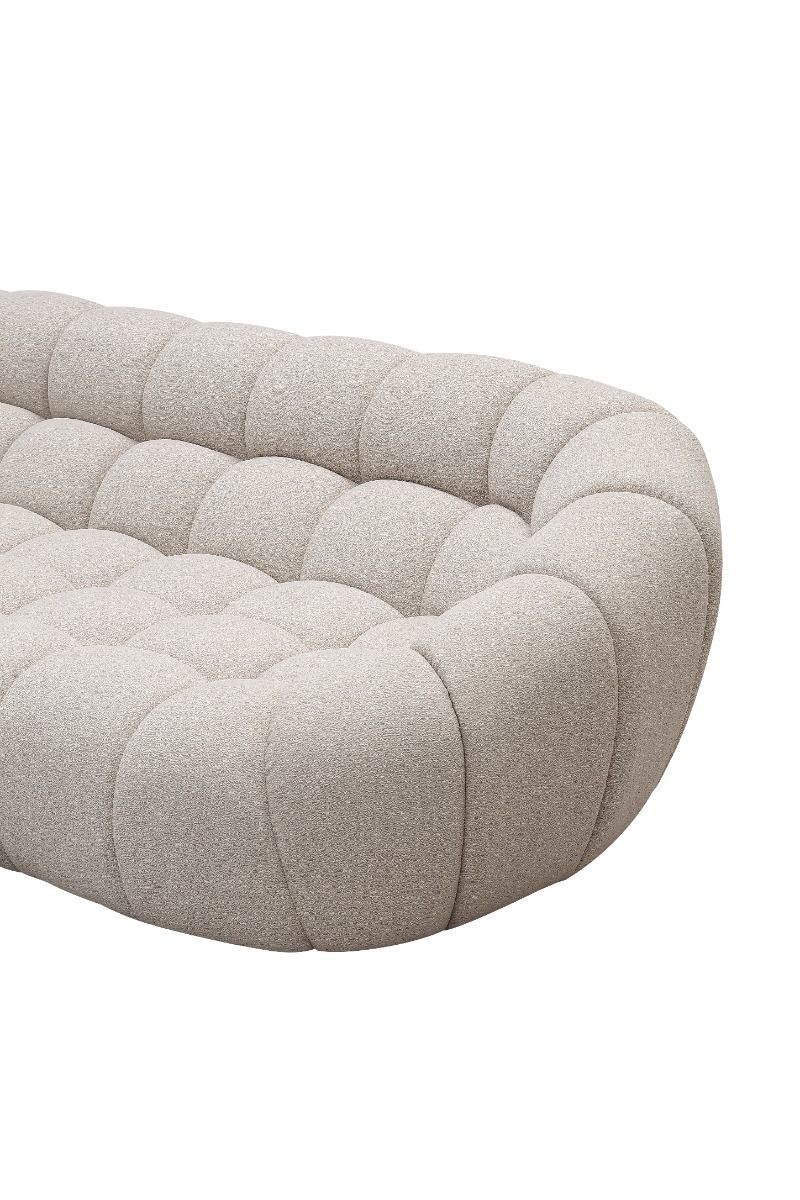 Divani Casa Yolonda - Modern Beige Curved Bubble Sectional Sofa