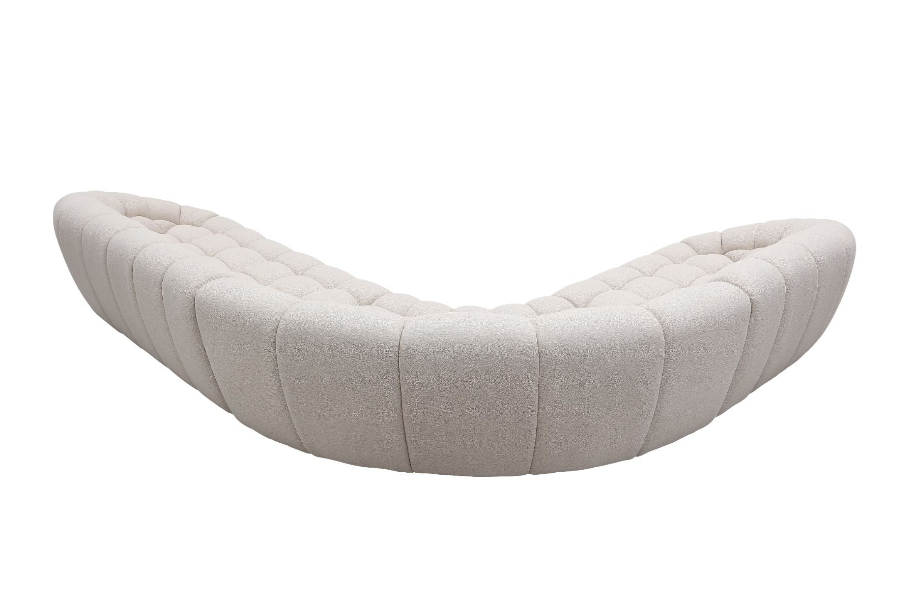 Divani Casa Yolonda - Modern Beige Curved Bubble Sectional Sofa