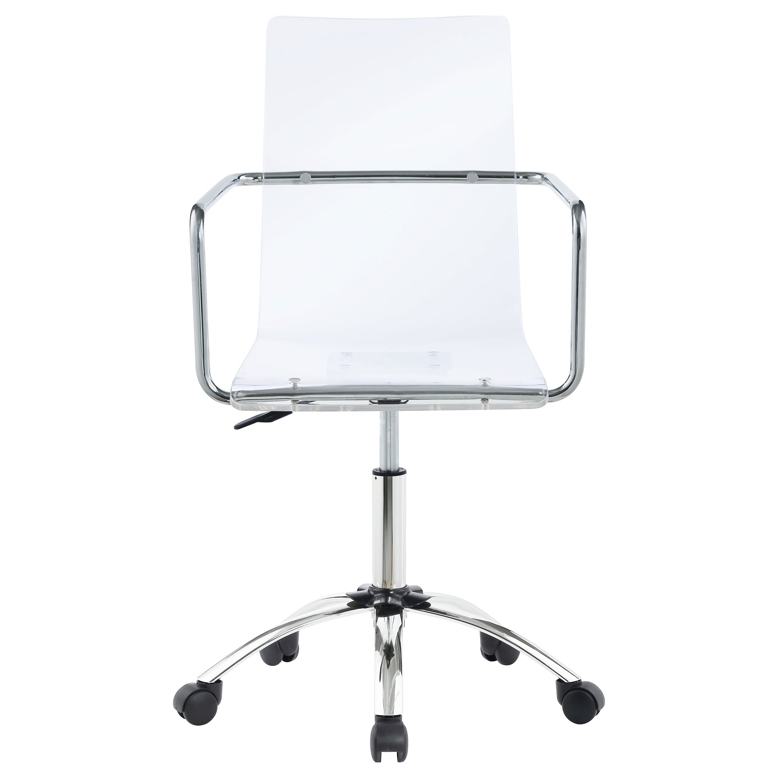 Amaturo Acrylic Adjustable Home Office Desk Chair Clear-CoasterEssence