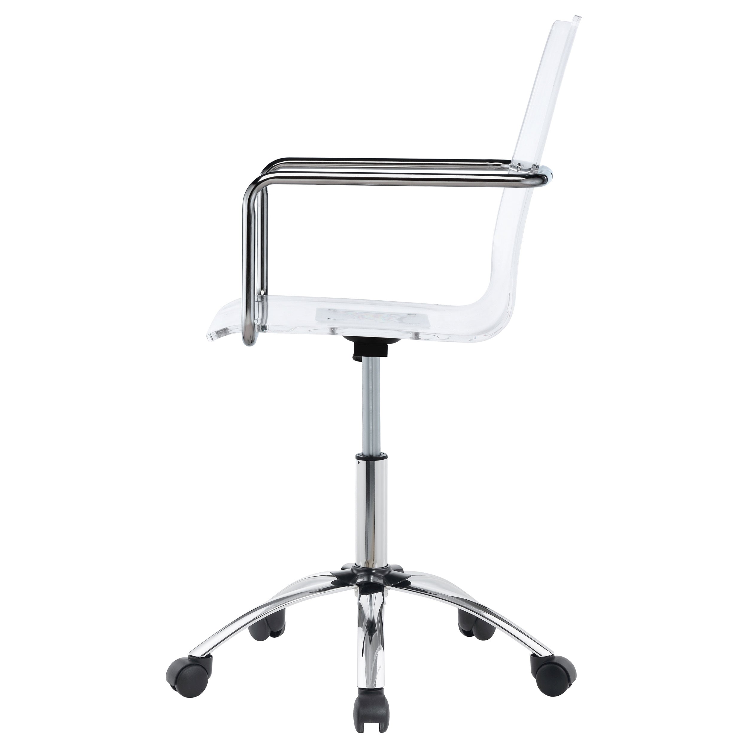 Amaturo Acrylic Adjustable Home Office Desk Chair Clear-CoasterEssence