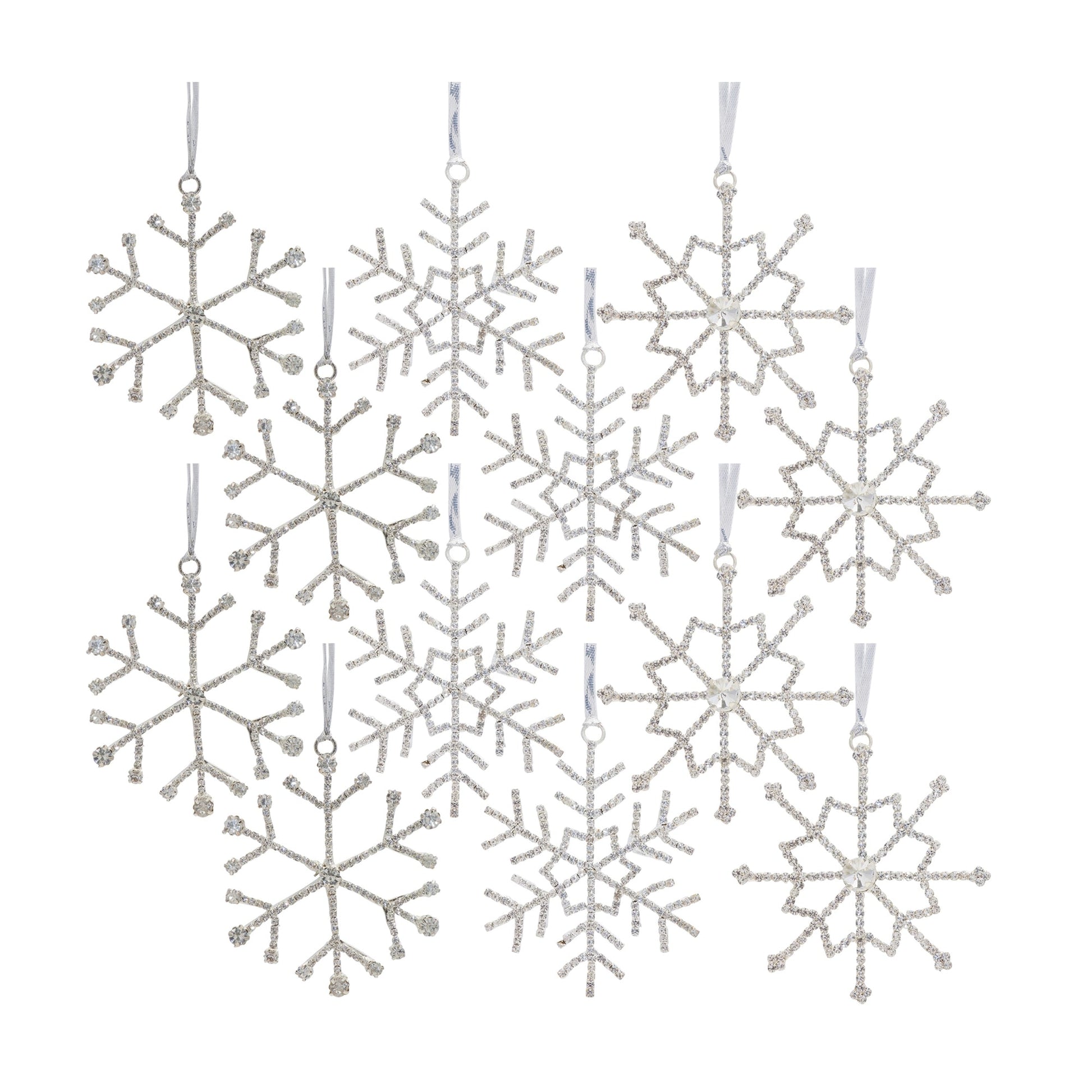 Jeweled-Metal-Snowflake-with-Ribbon-Hanger-(Set-of-12)-Christmas-Ornaments