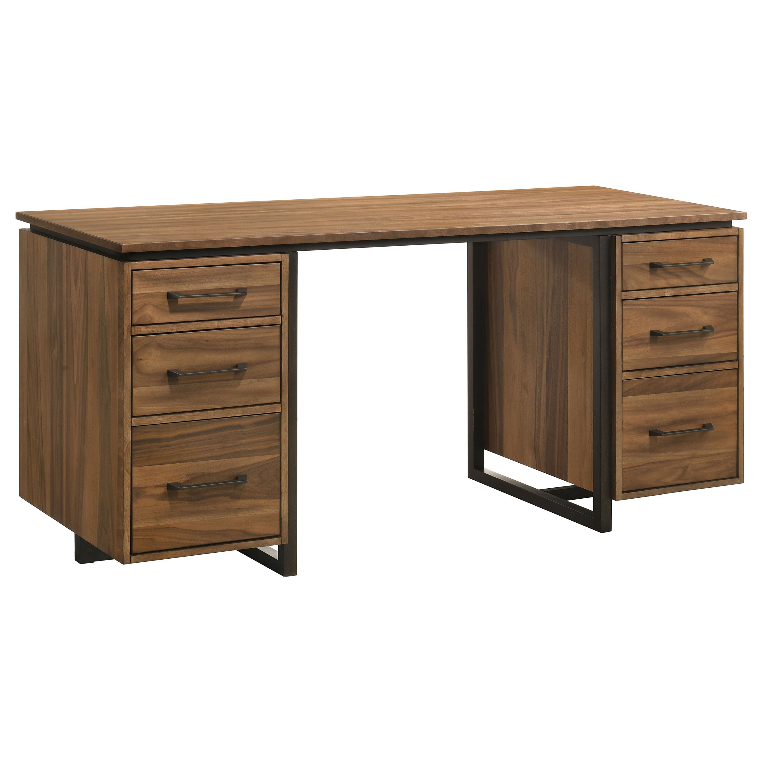 Berhalter 6-Drawer Double Pedestal File Computer Desk-