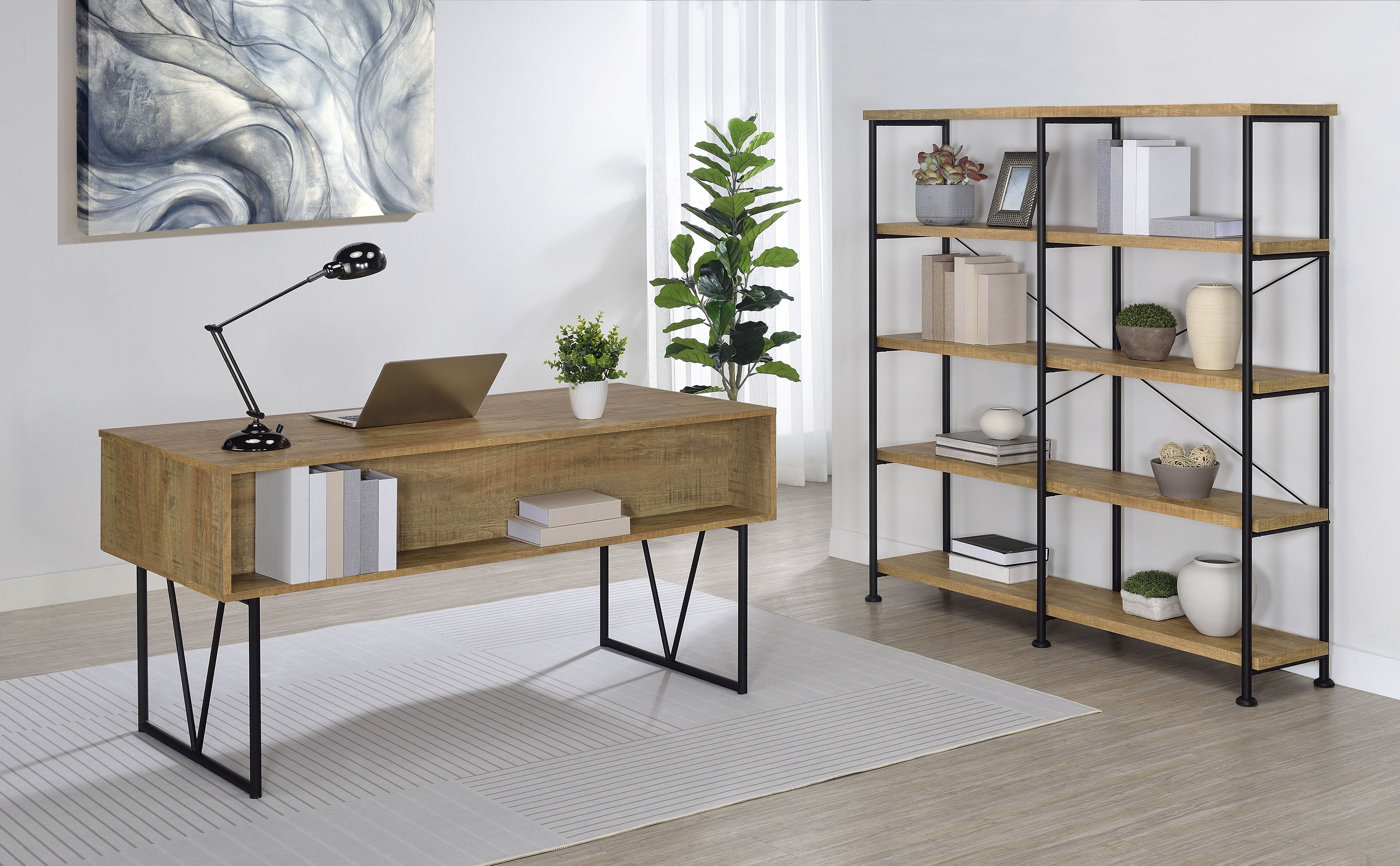 Analiese 63-inch 4-drawer Writing Desk Mango-