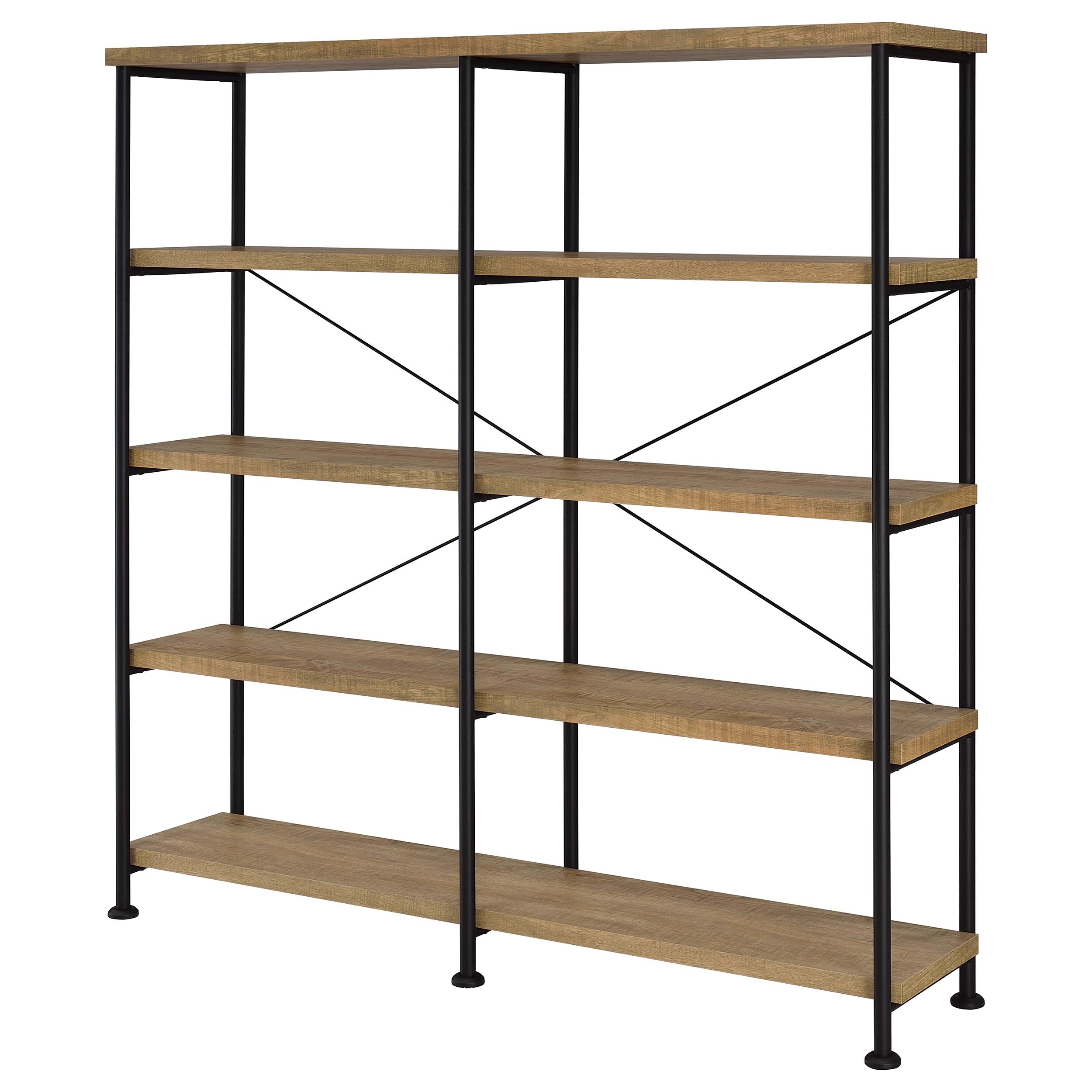 Analiese 63-inch 4-shelf Double Bookshelf Mango-
