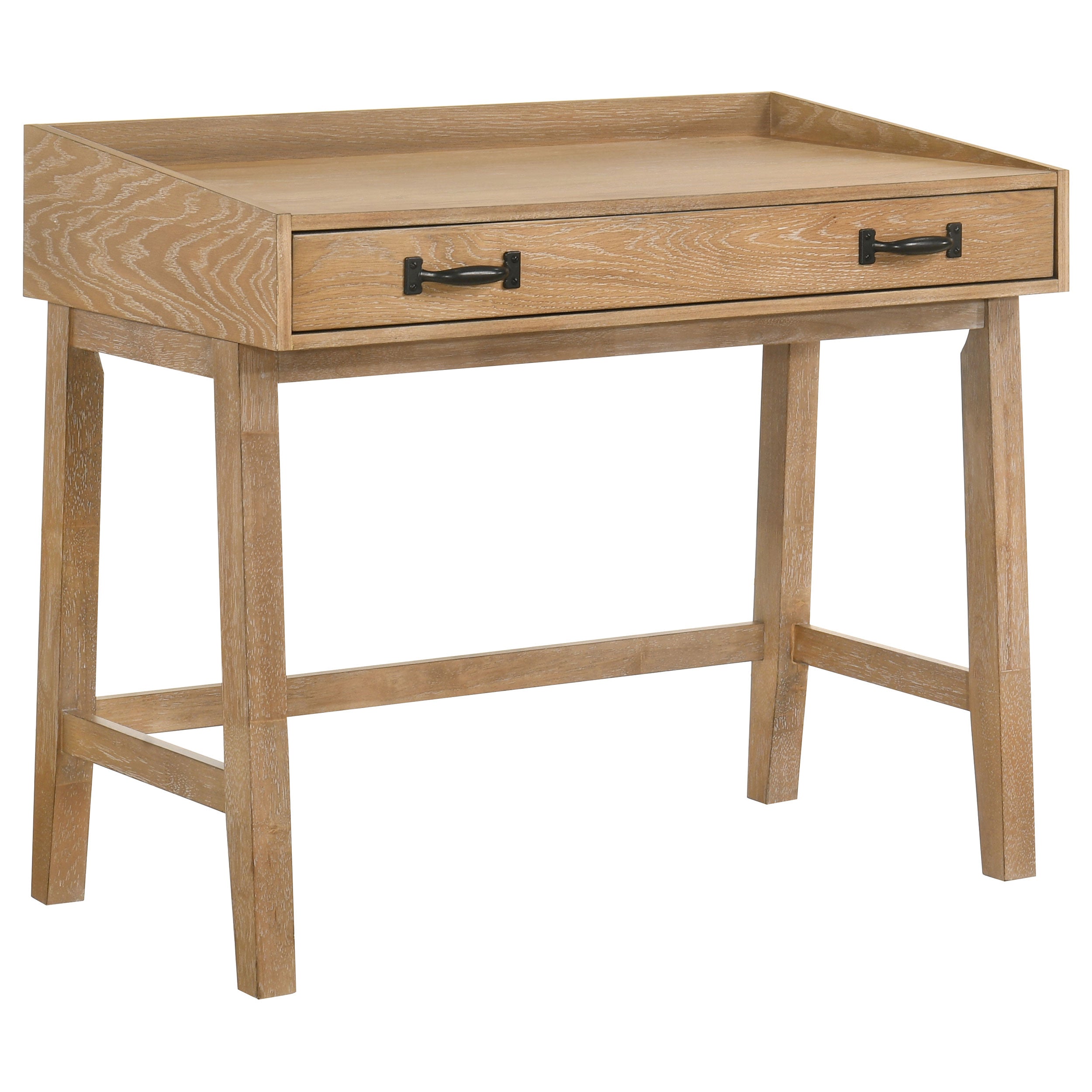 Fabian 38-inch Computer Desk with Keyboard Drawer Distressed Light Brown-