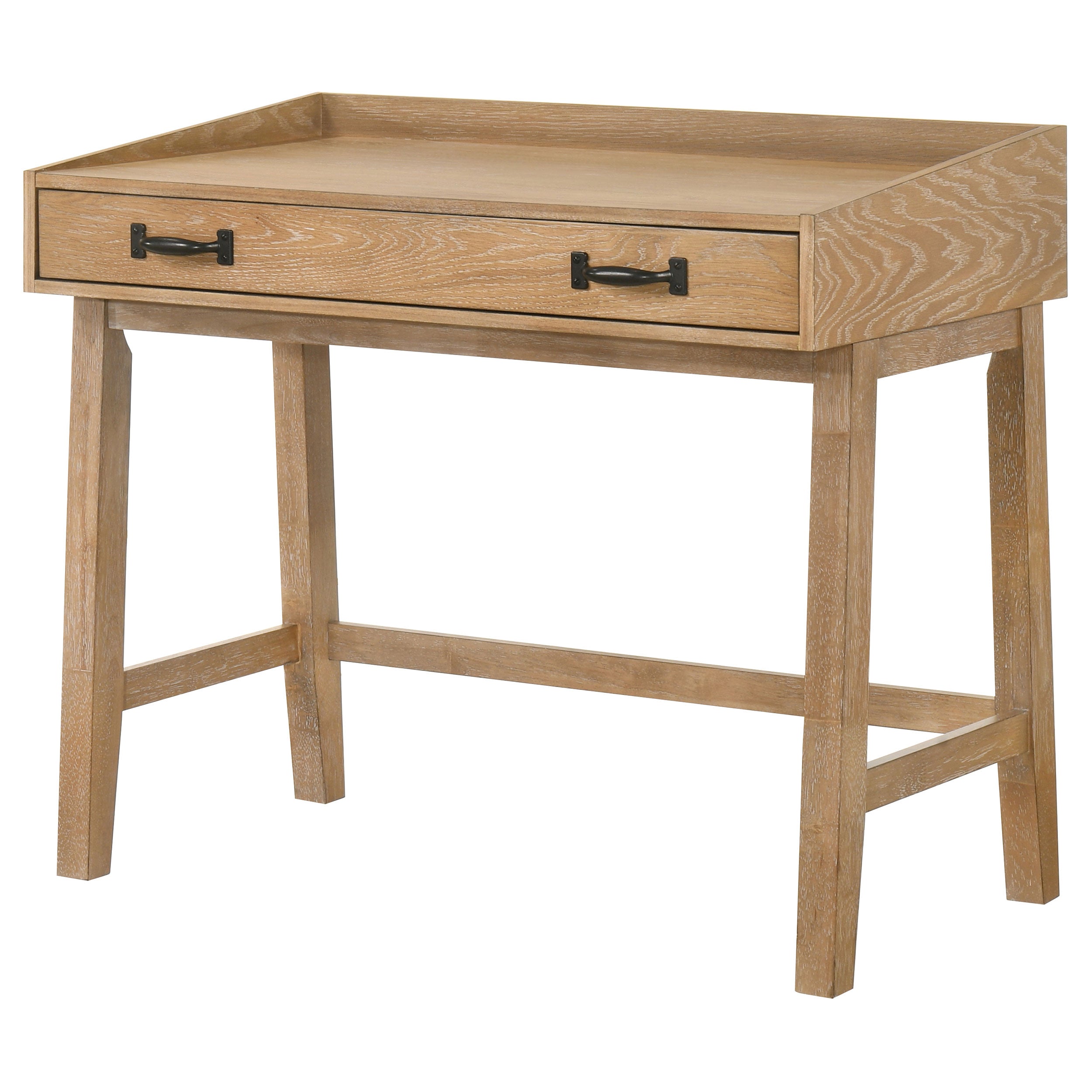 Fabian 38-inch Computer Desk with Keyboard Drawer Distressed Light Brown-