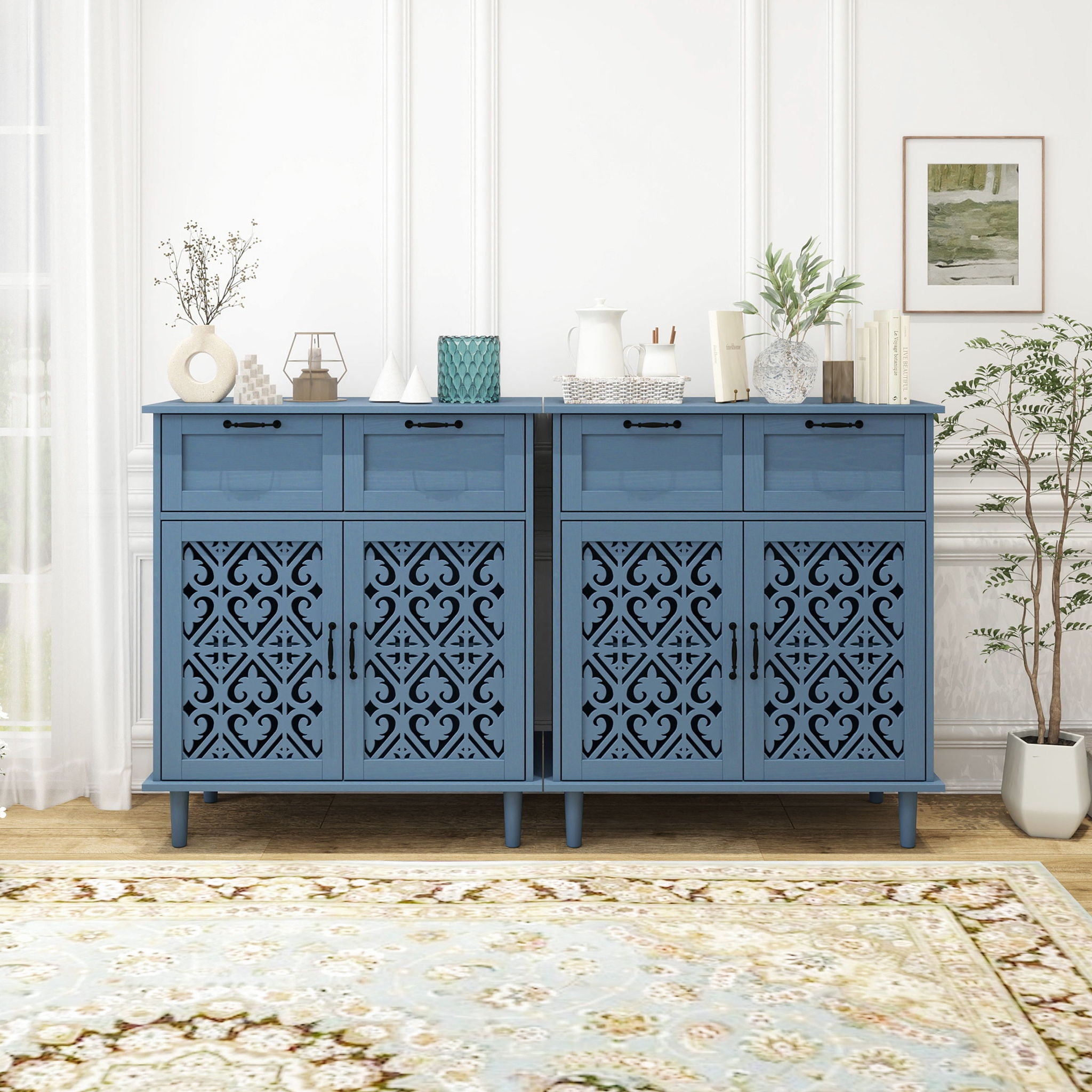 2 Door 2 Drawer Elegant Cabinet