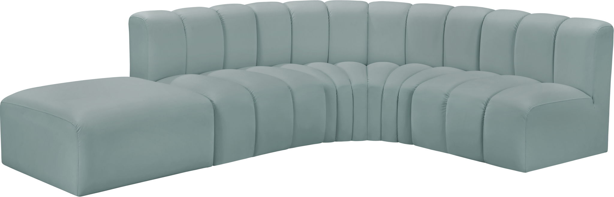 Arc - Faux Leather 5 Piece Corner Modular Sofa