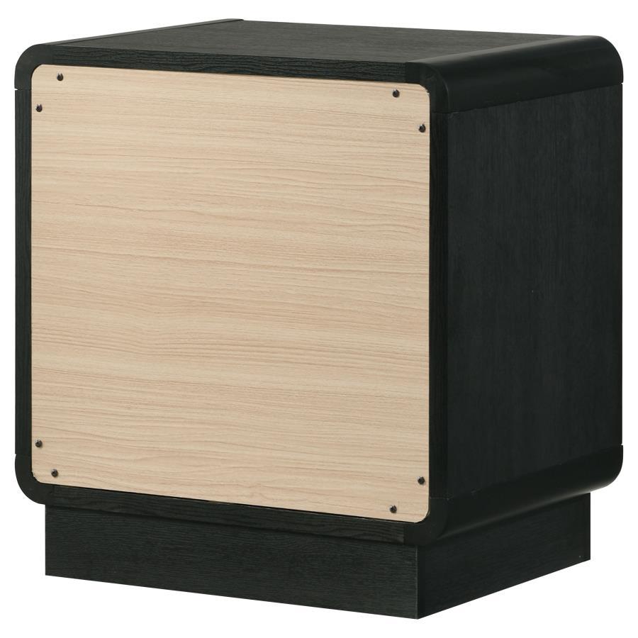 Cavelle - 2-Drawer Nightstand Bedside Table - Black - Best Buy Furniture