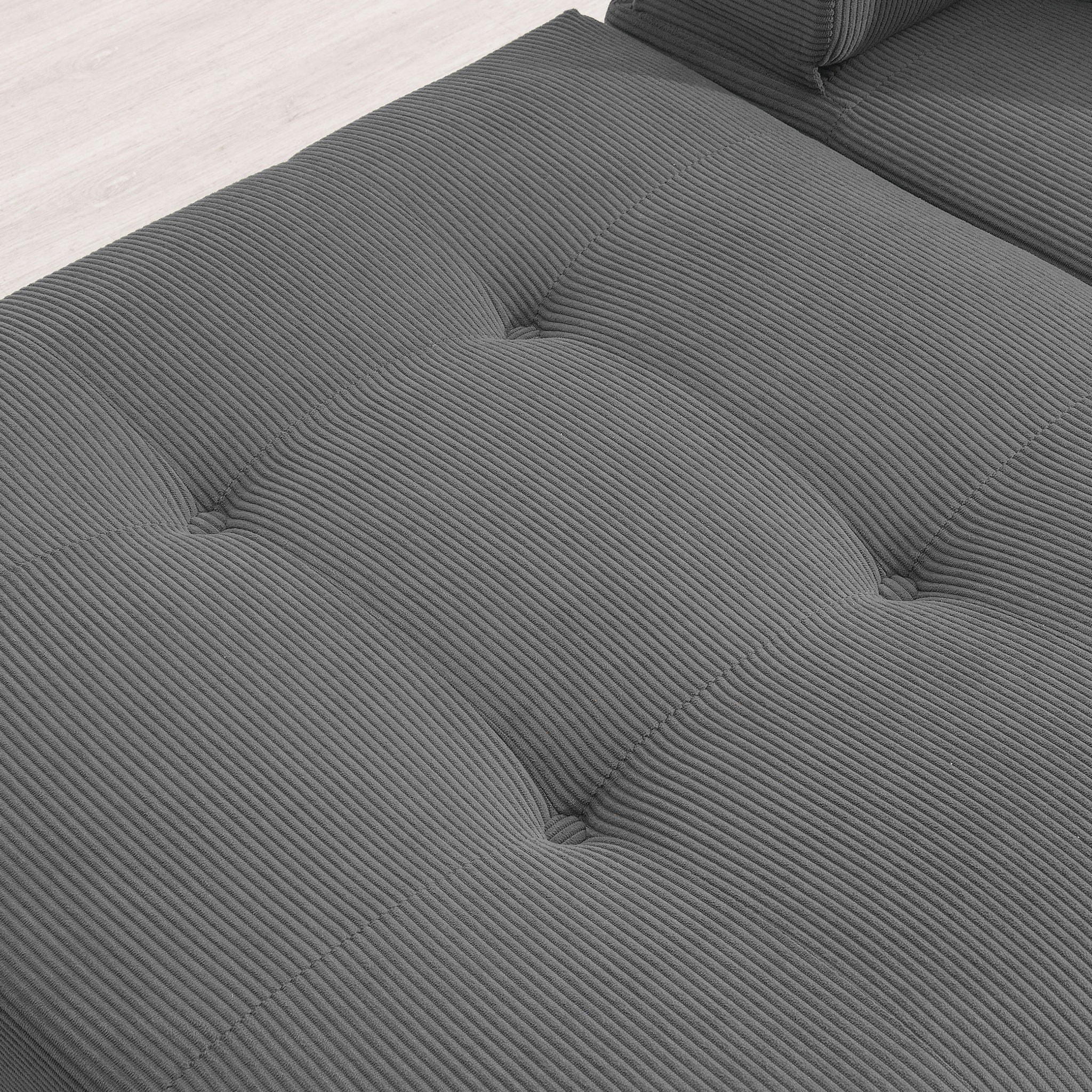 Free Combination L Shaped Modular Sectional, Minimalist Floor Couch Set, Convertible Foam Filled Cloud Compressed Couch For Living Room