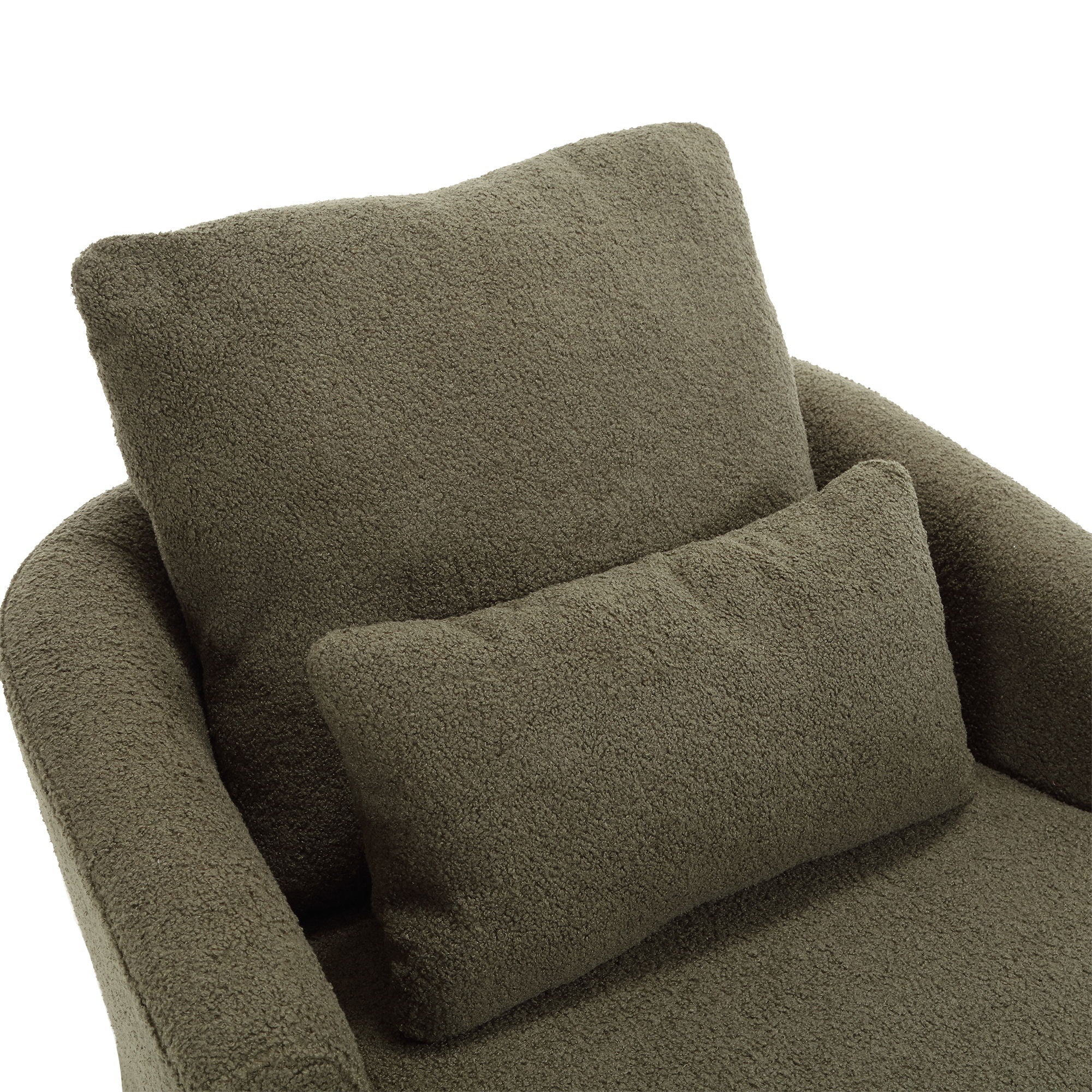 Modern Barrel Comfy Round Accent Sofa Chair, 360 Degree Swivel