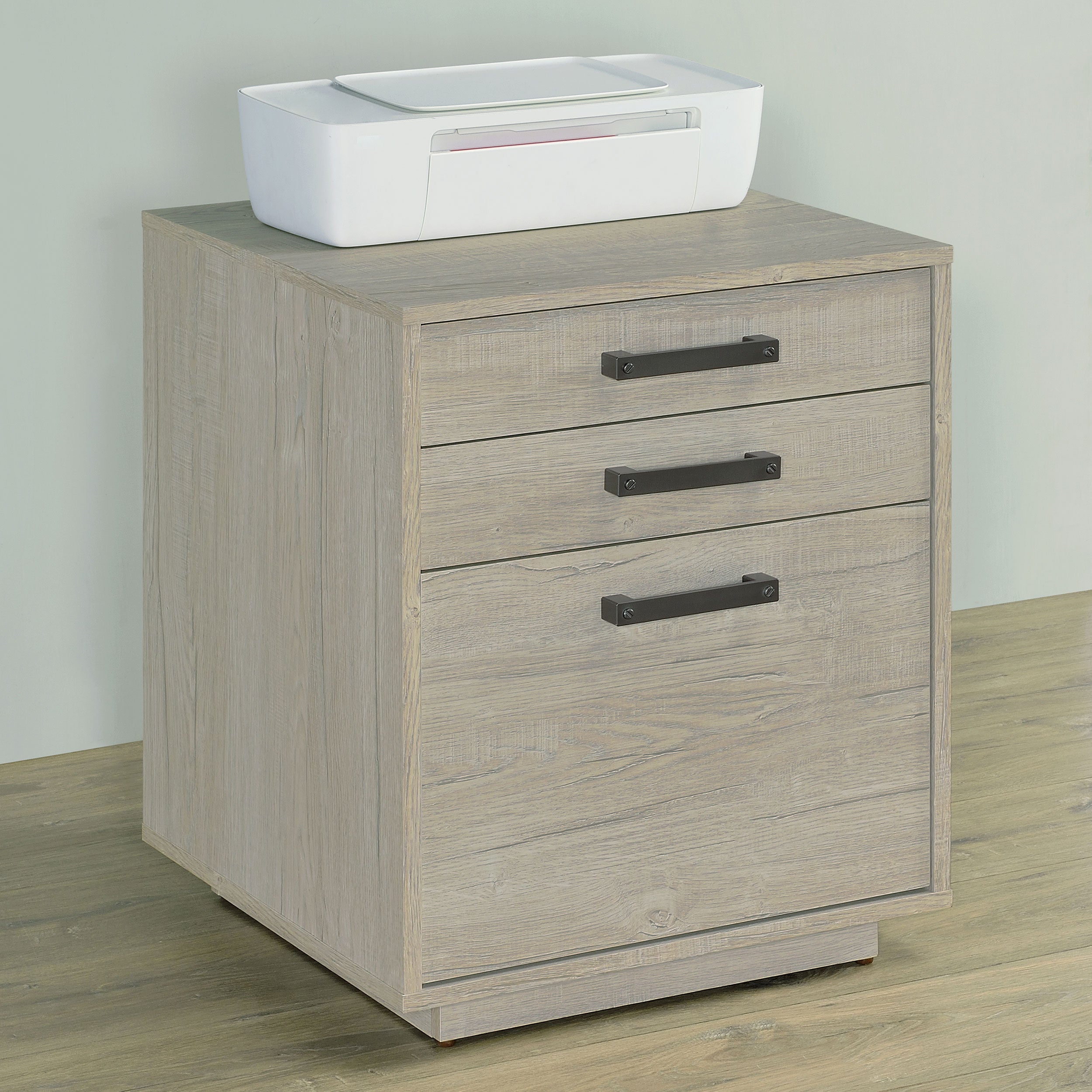 Loomis 3-drawer Home Office File Cabinet Whitewashed Grey-CoasterEssence