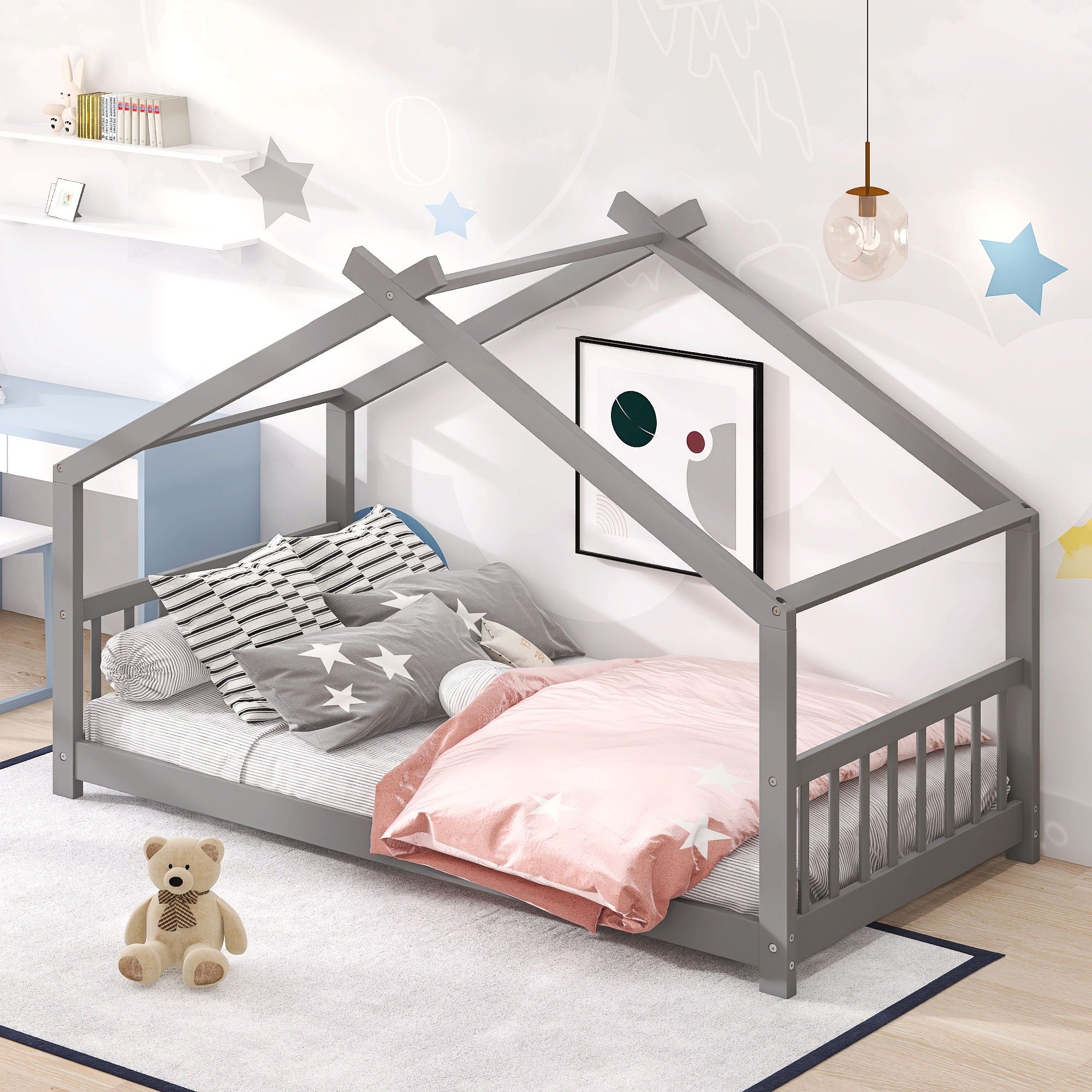 Wooden Playhouse Bed