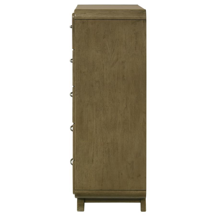 Amsbury - 5-Drawer Chest Of Drawers - Nutmeg - Best Buy Furniture