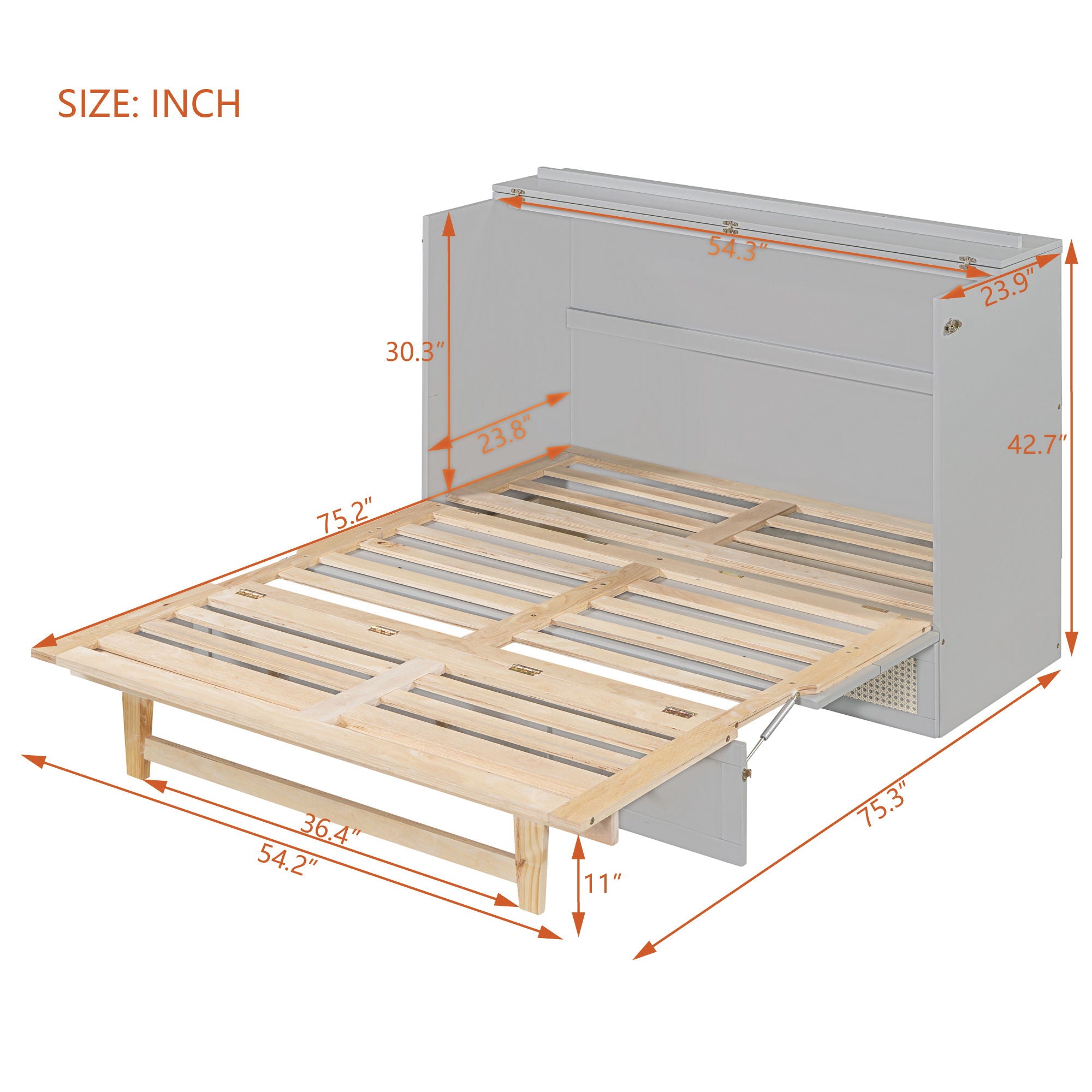 Murphy Bed With Large Drawers, Space Saving Design