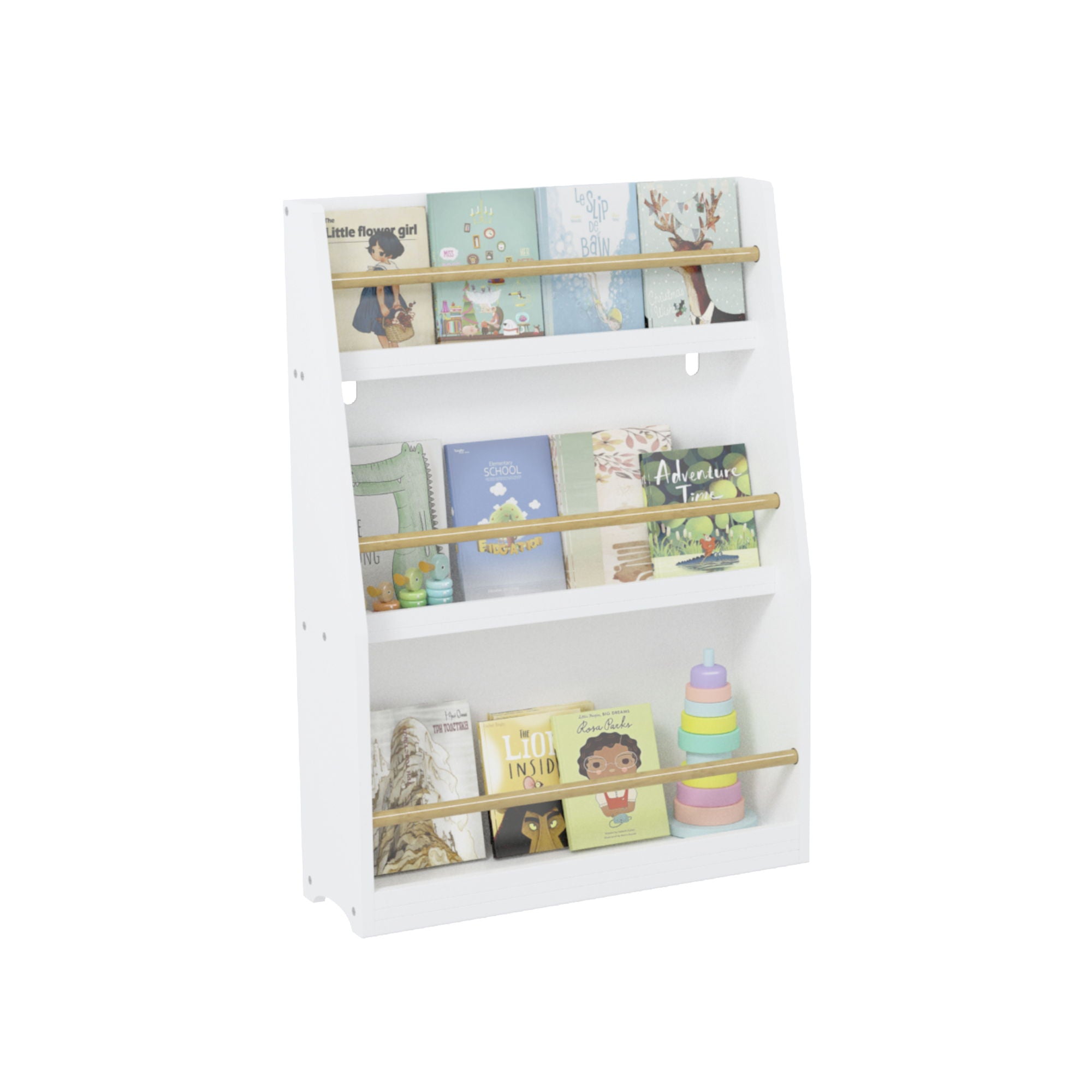 3 Tier Book Shelf, Compact Storage For Bedrooms