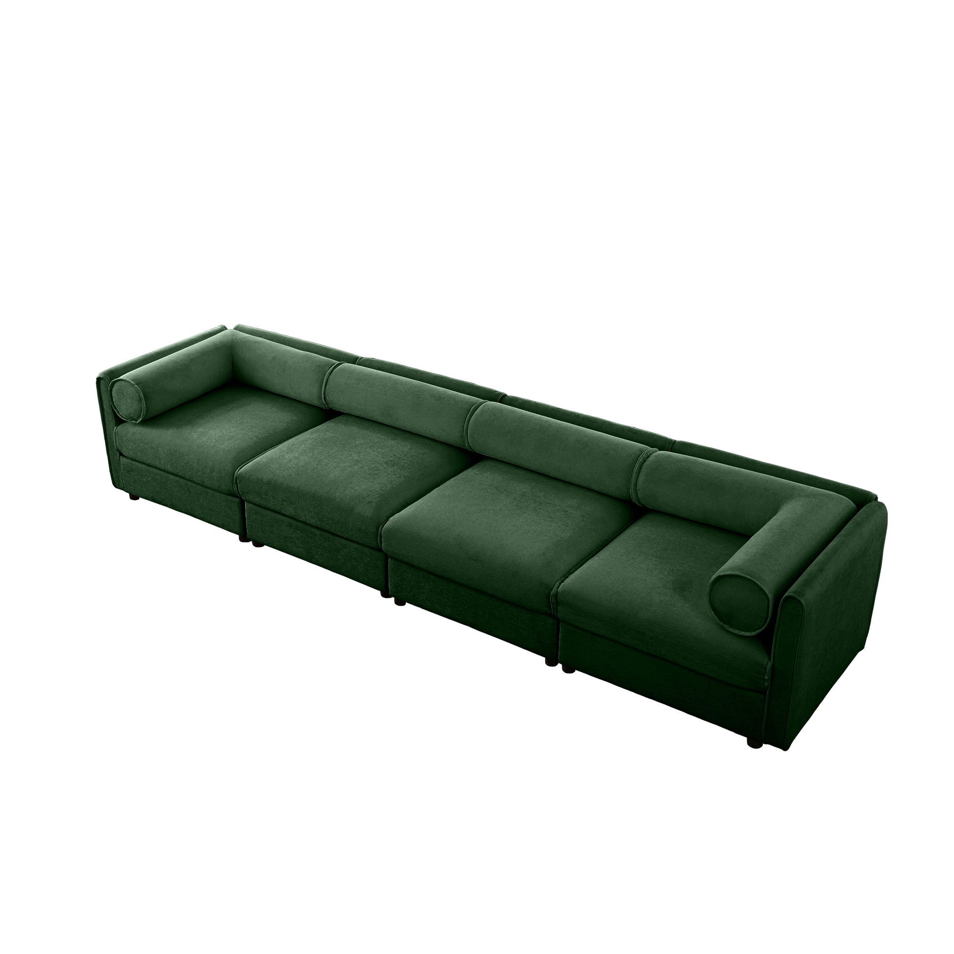 Stylish Chenille Sofa With Storage Seat And Cylindrical Backrest - Best Buy Furniture
