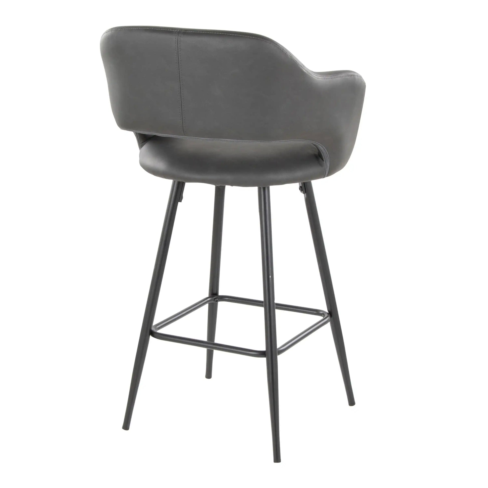 Margarite - Contemporary Fixed Height Counter Stool With Square Footrest (Set of 2) - Best Buy Furniture