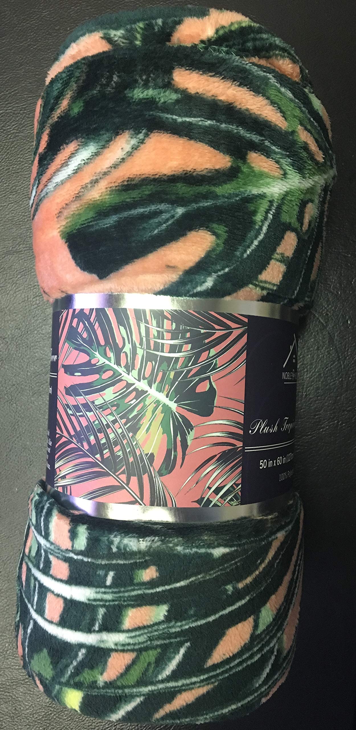 Summertime Whimsy Plush Fleece Throw Blanket (50" x 60") - Palm Paradise Giant Leaf Blanket - Best Buy Furniture