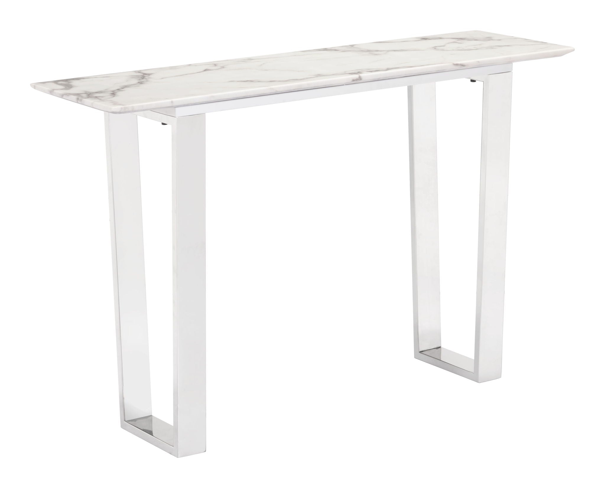 Atlas - Console Table - White & Silver