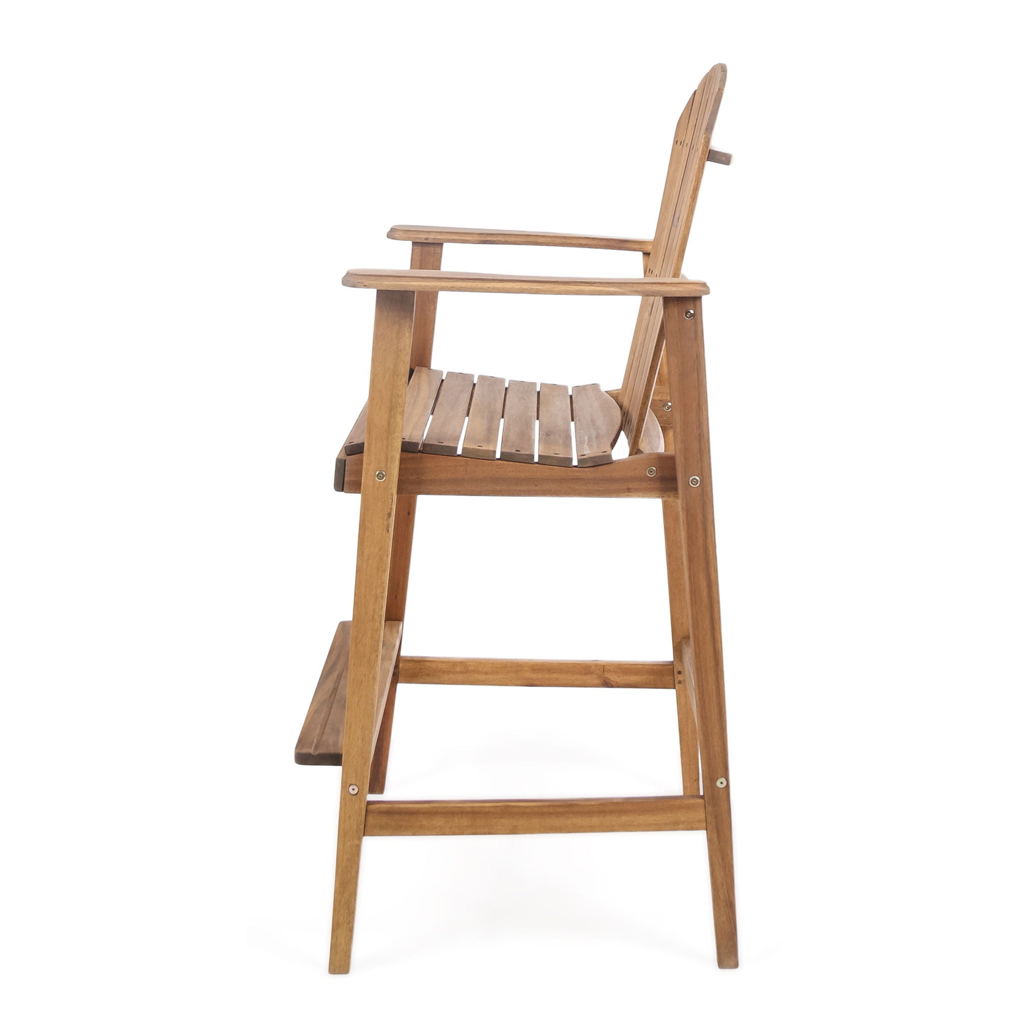 Outdoor Acacia Wood Adirondack Barstools (Set of 2)