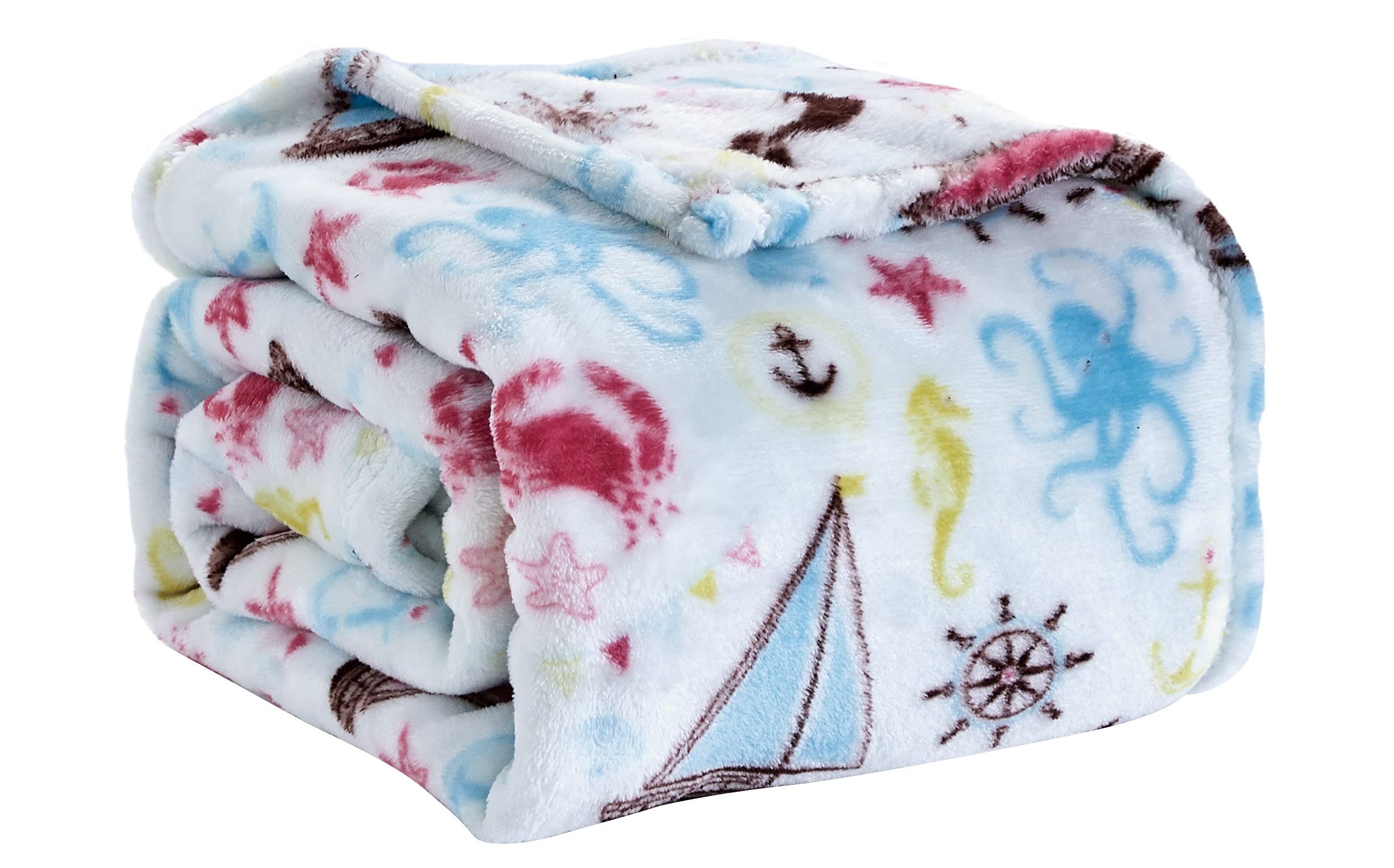 Faith, Hope, Love Home Decor The Shore Extra Soft Throw Blanket (50" X 60") - Sea Life Nautical Throw Blanket - Best Buy Furniture