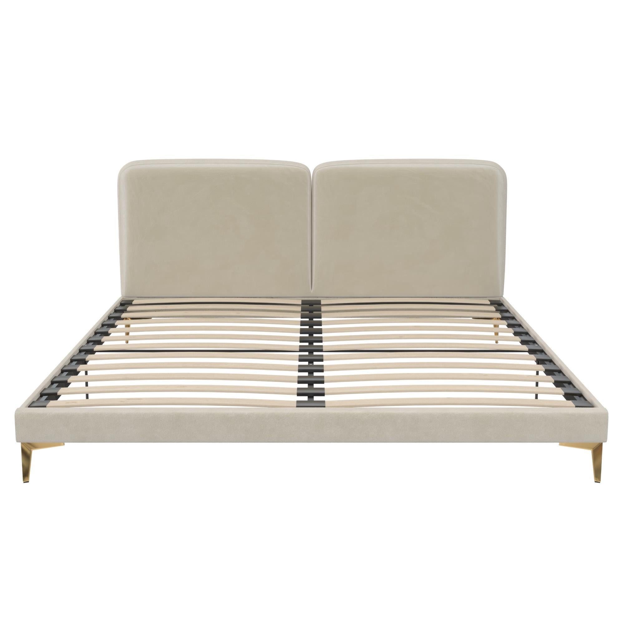 Coco - King Size Upholstered Bed - Ivory