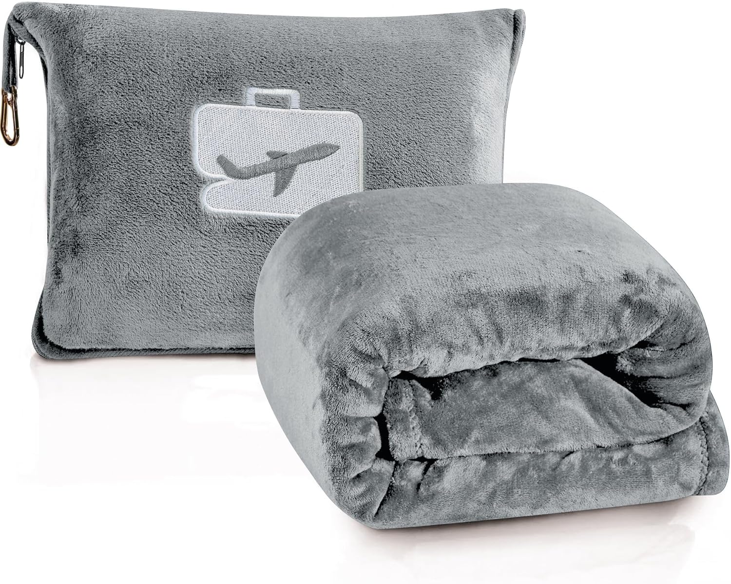 Comfort Fly Travel Blanket & Pillow – 2-in-1 Micro Plush Airplane Blanket with Carry Case (40" x 70") - Best Buy Furniture