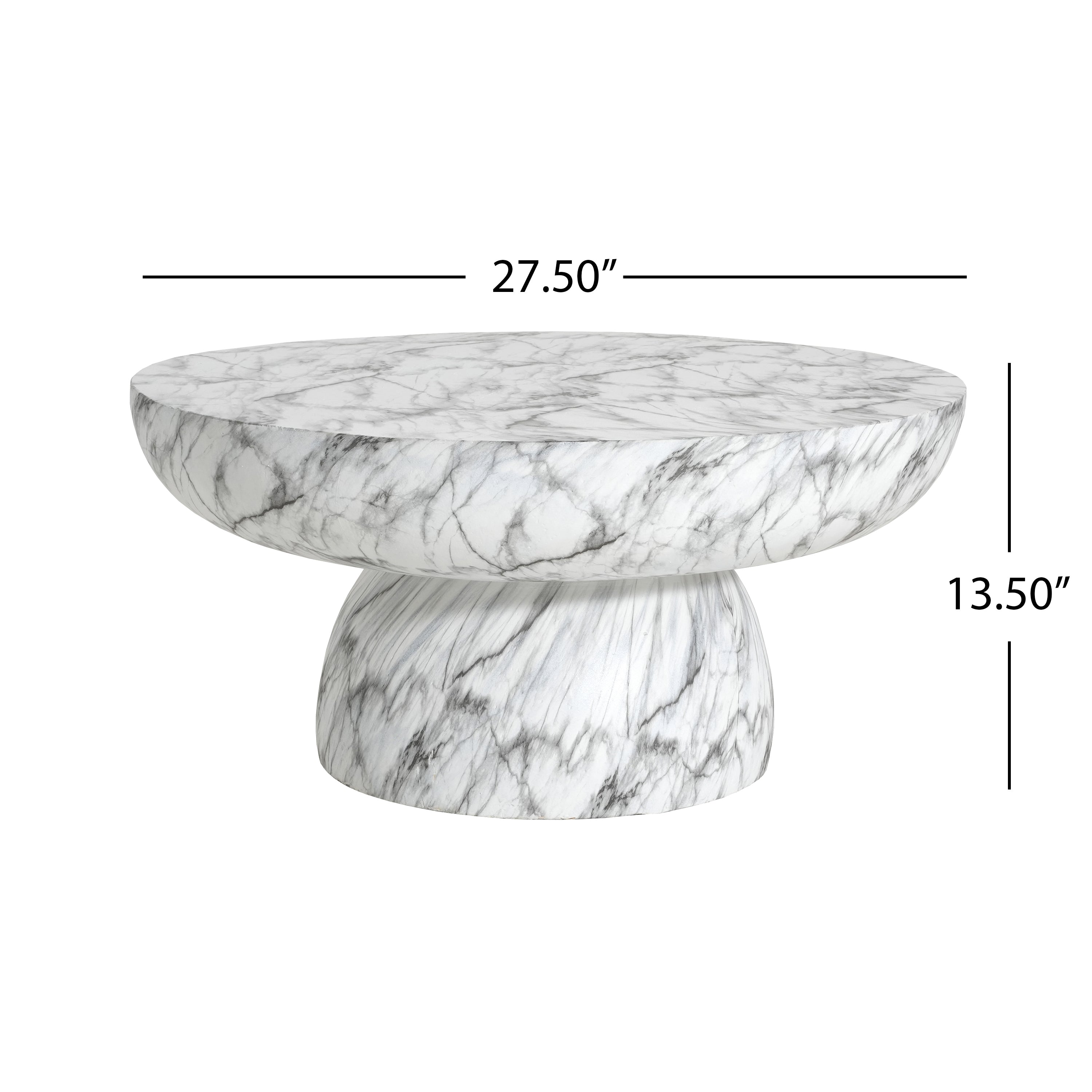 MGO Faux Marble Coffee Table for Both Indoor and Outdoor Use