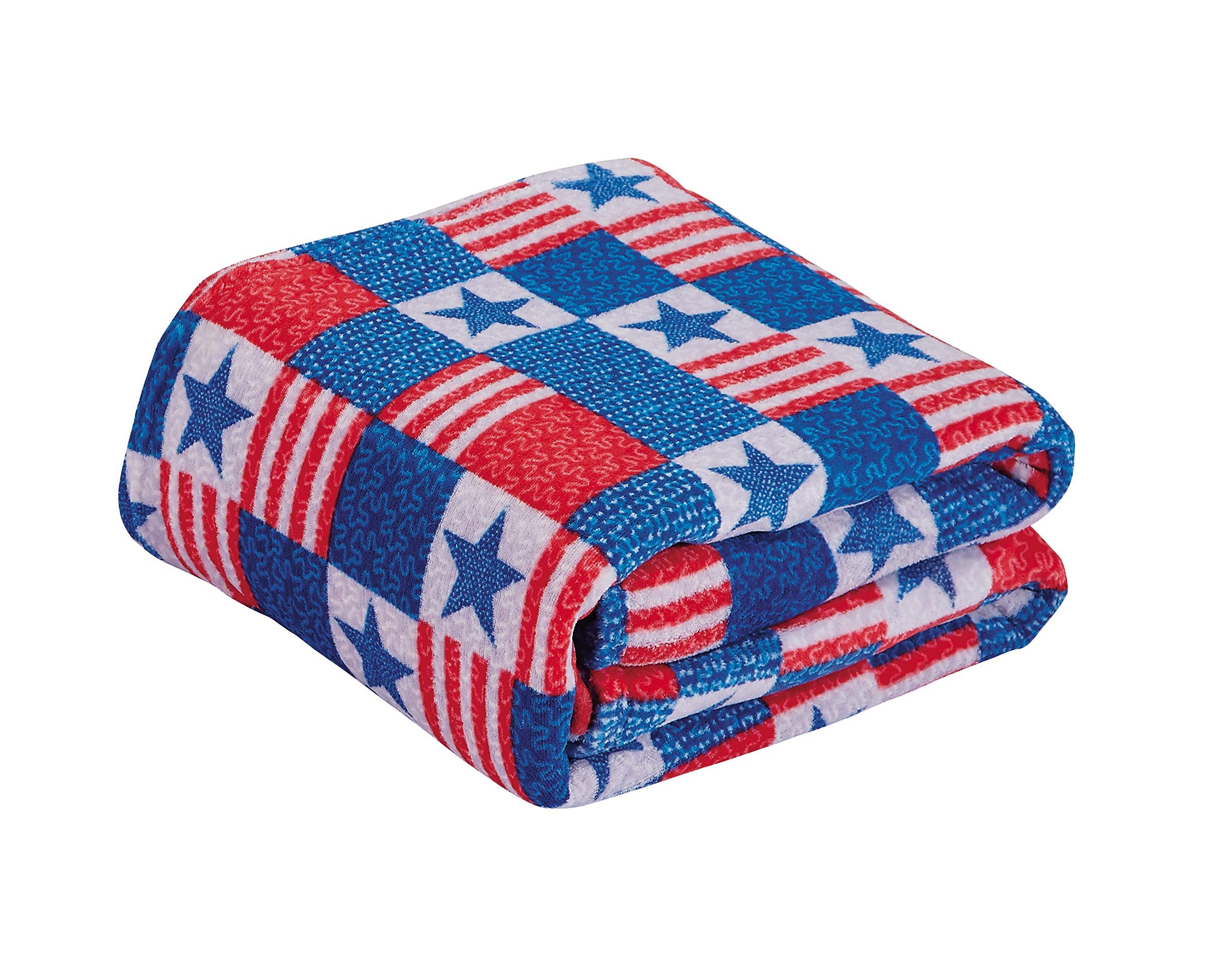 Decor&More American Pride Collection Microplush Throw Blanket (50" x 60") - Best Buy Furniture