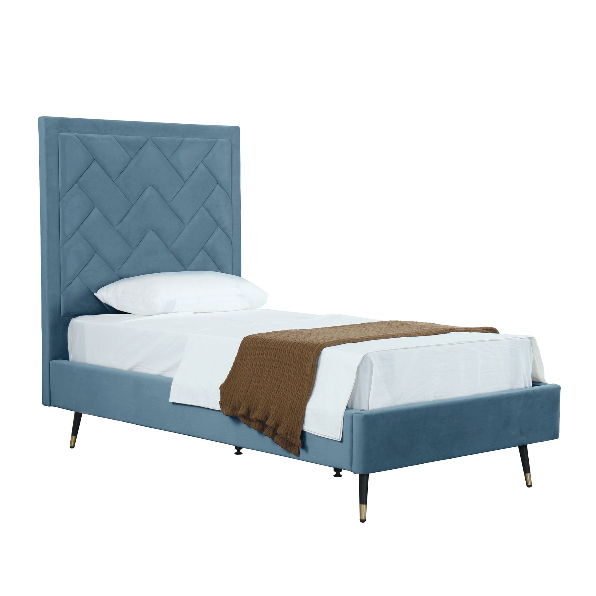 Crosby - Bed With Upholstered Headboard And Slats