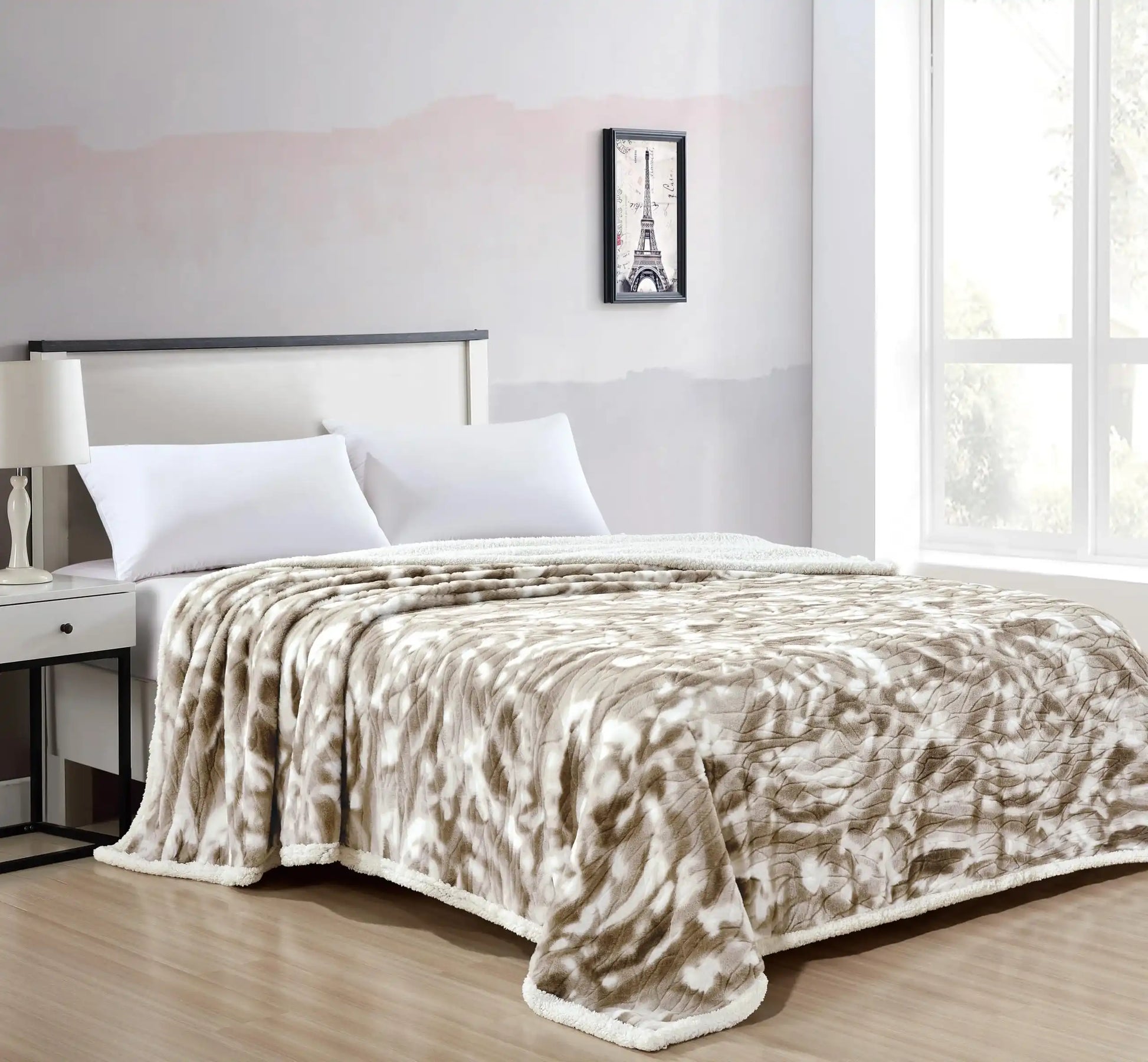 Faith, Hope, Love Home Decor King Size Alaska Faux Fur Sherpa Blanket - Best Buy Furniture